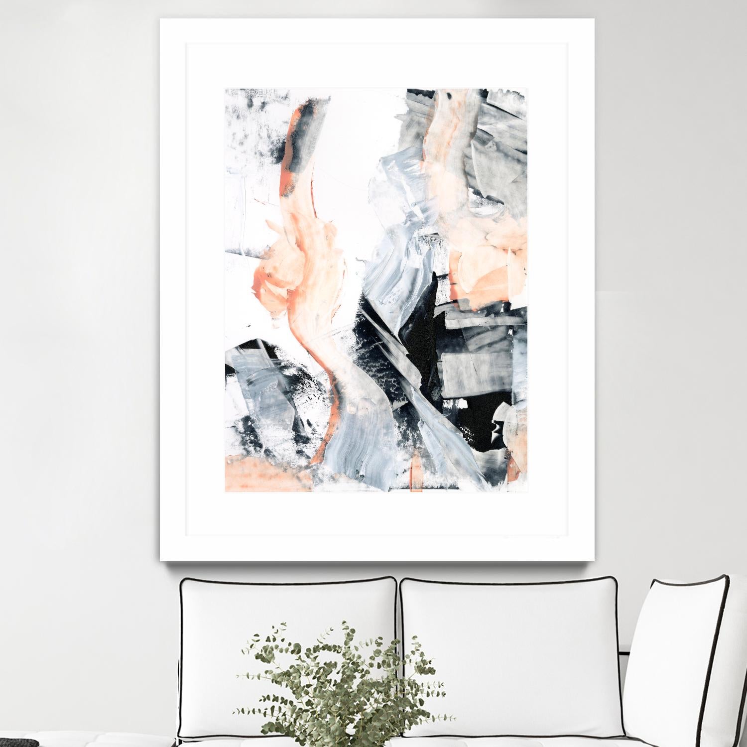 Blush Flame I by Ethan Harper on GIANT ART - white abstract