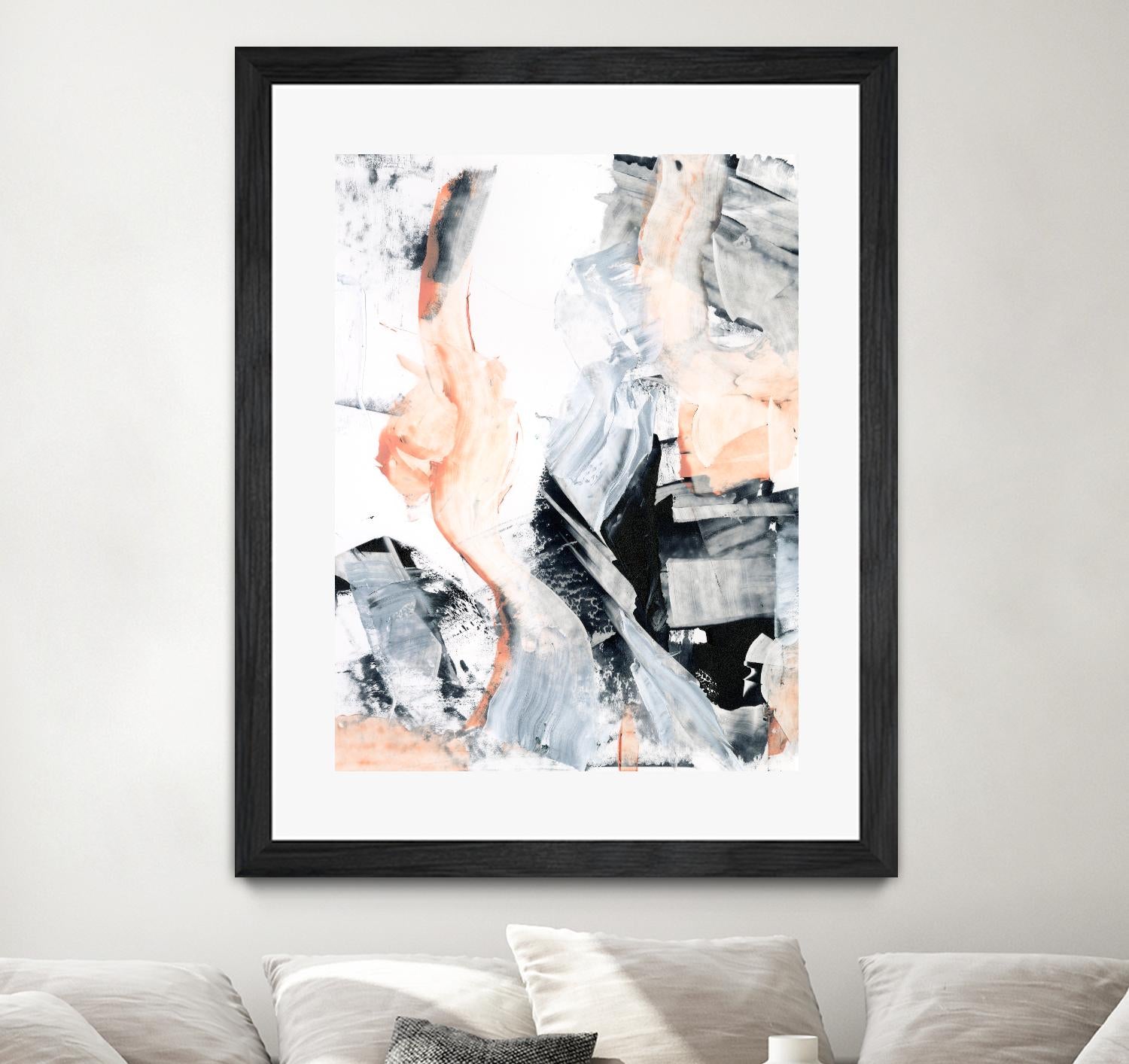 Blush Flame I by Ethan Harper on GIANT ART - white abstract