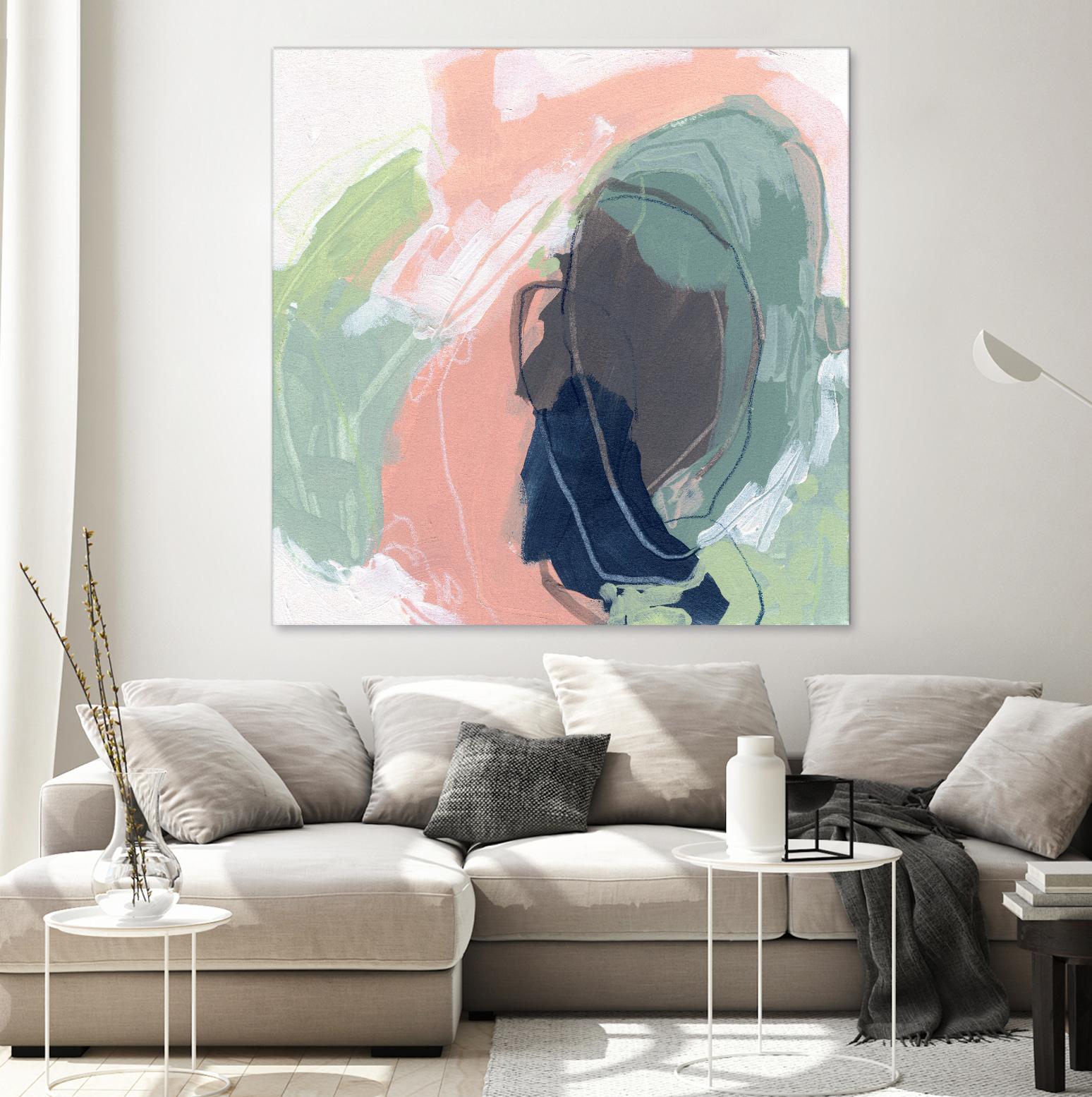Circle Side I by June Vess on GIANT ART - pink abstract abstract