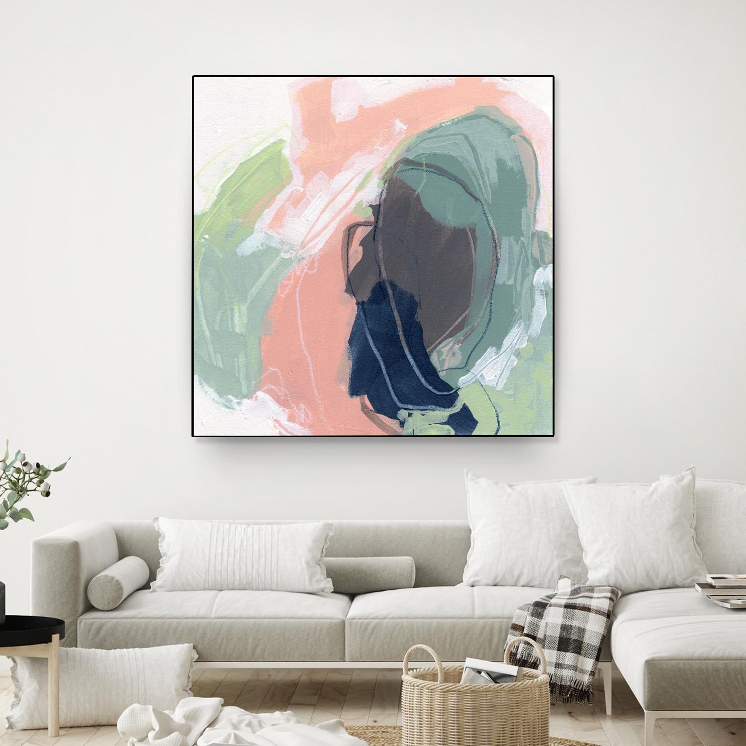 Circle Side I by June Vess on GIANT ART - pink abstract abstract