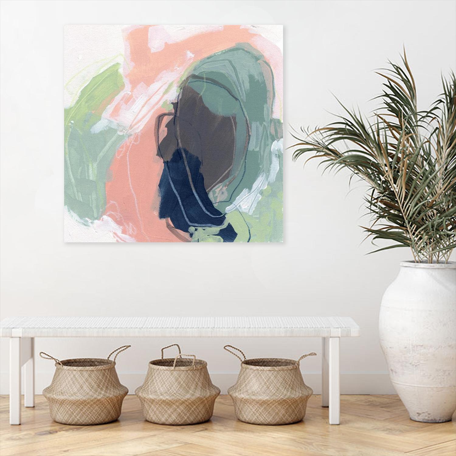 Circle Side I by June Vess on GIANT ART - pink abstract abstract