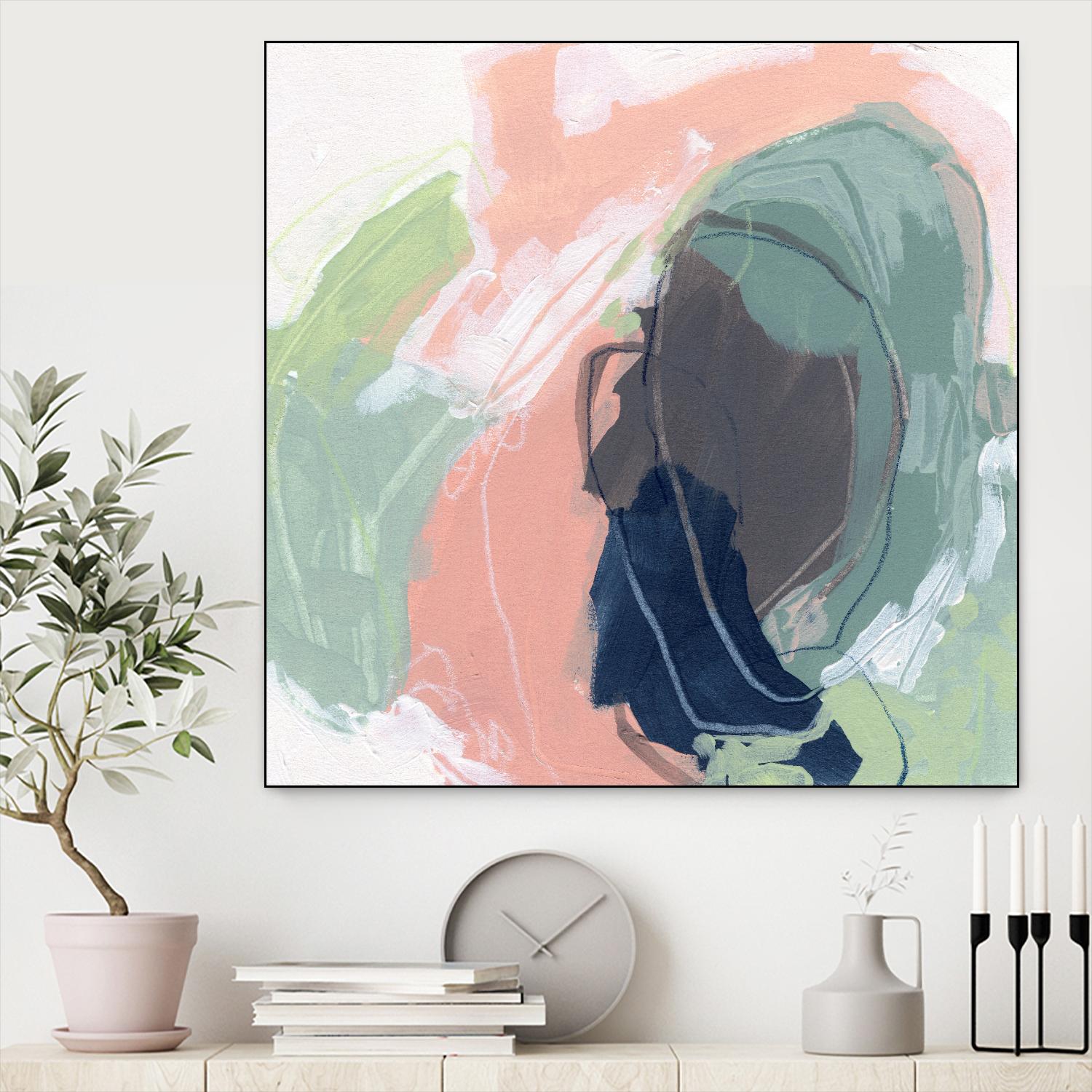 Circle Side I by June Vess on GIANT ART - pink abstract abstract