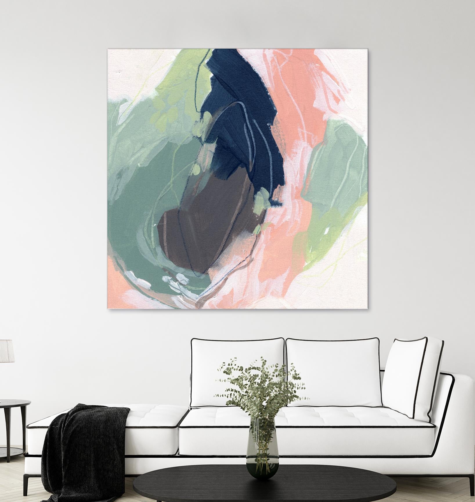 Circle Side II by June Vess on GIANT ART - pink abstract abstract