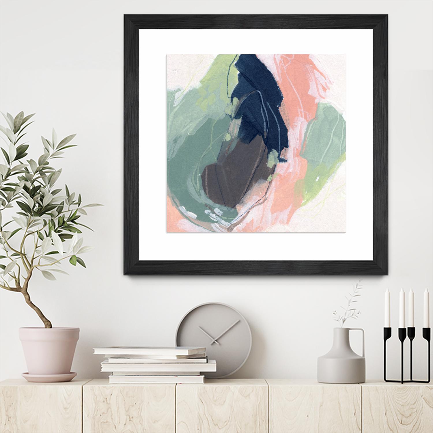 Circle Side II by June Vess on GIANT ART - pink abstract abstract