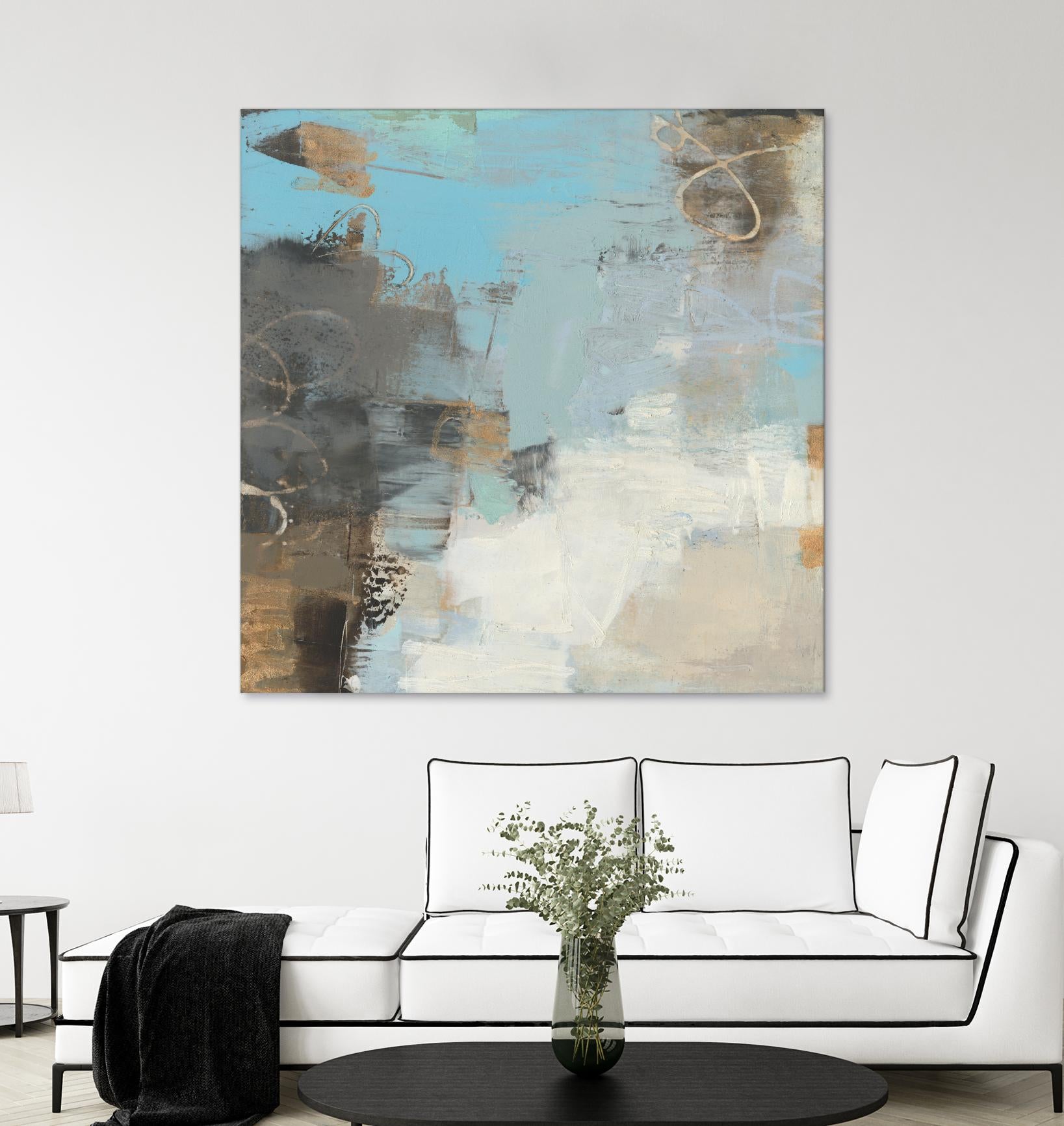 Printed Thither II by Sue Jachimiec on GIANT ART - gold abstract