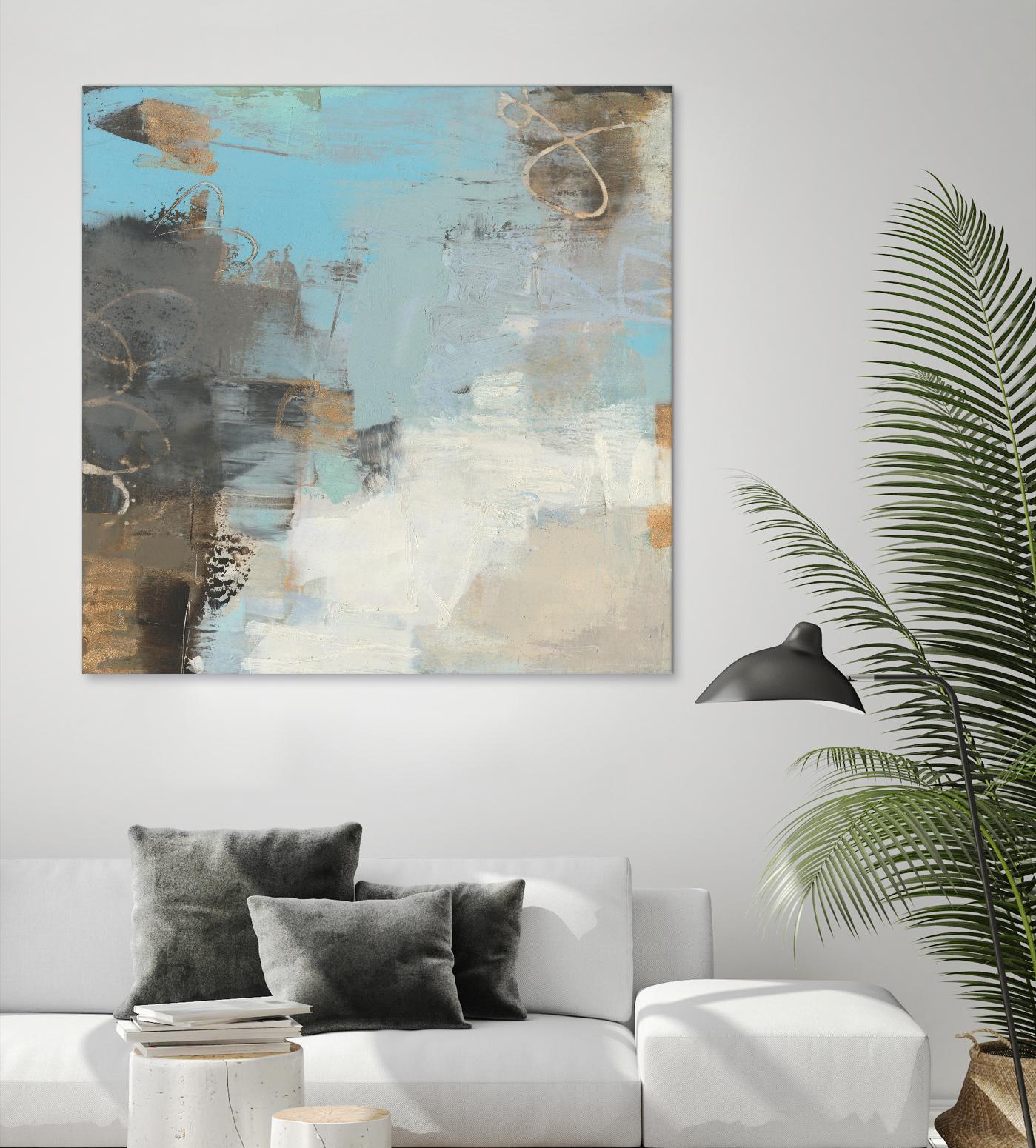 Printed Thither II by Sue Jachimiec on GIANT ART - gold abstract