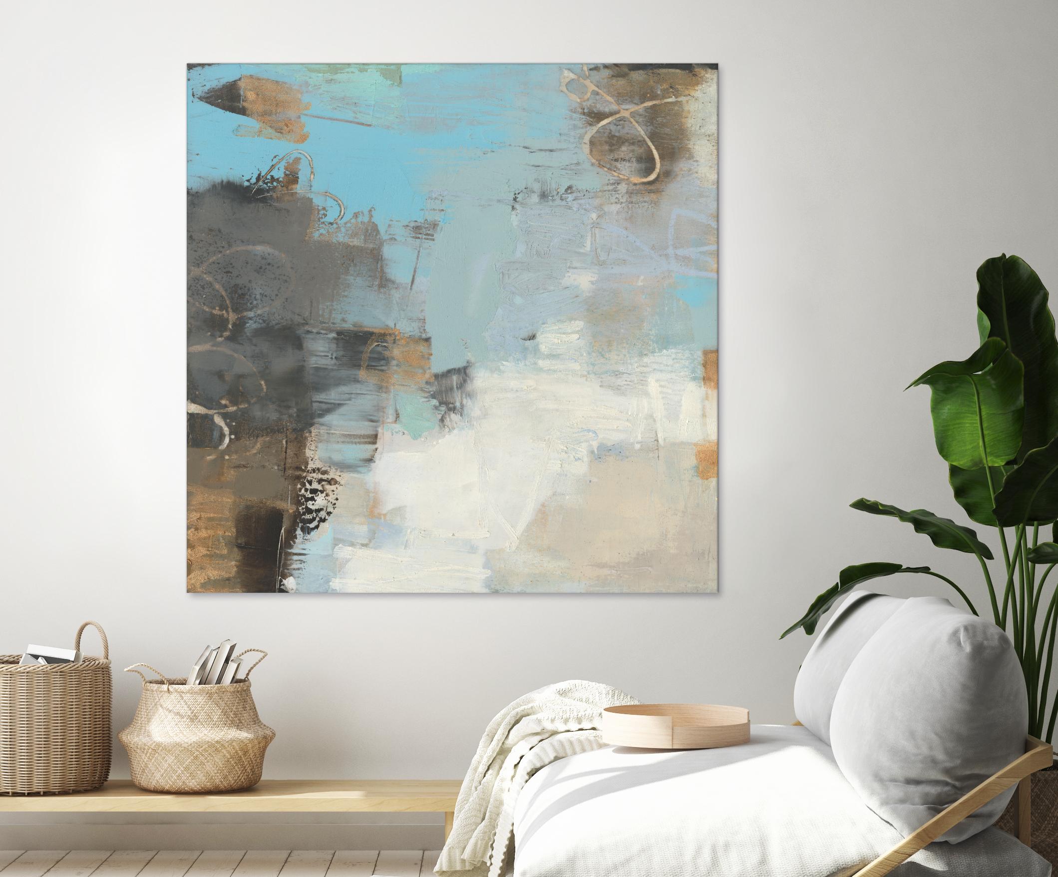 Printed Thither II by Sue Jachimiec on GIANT ART - gold abstract