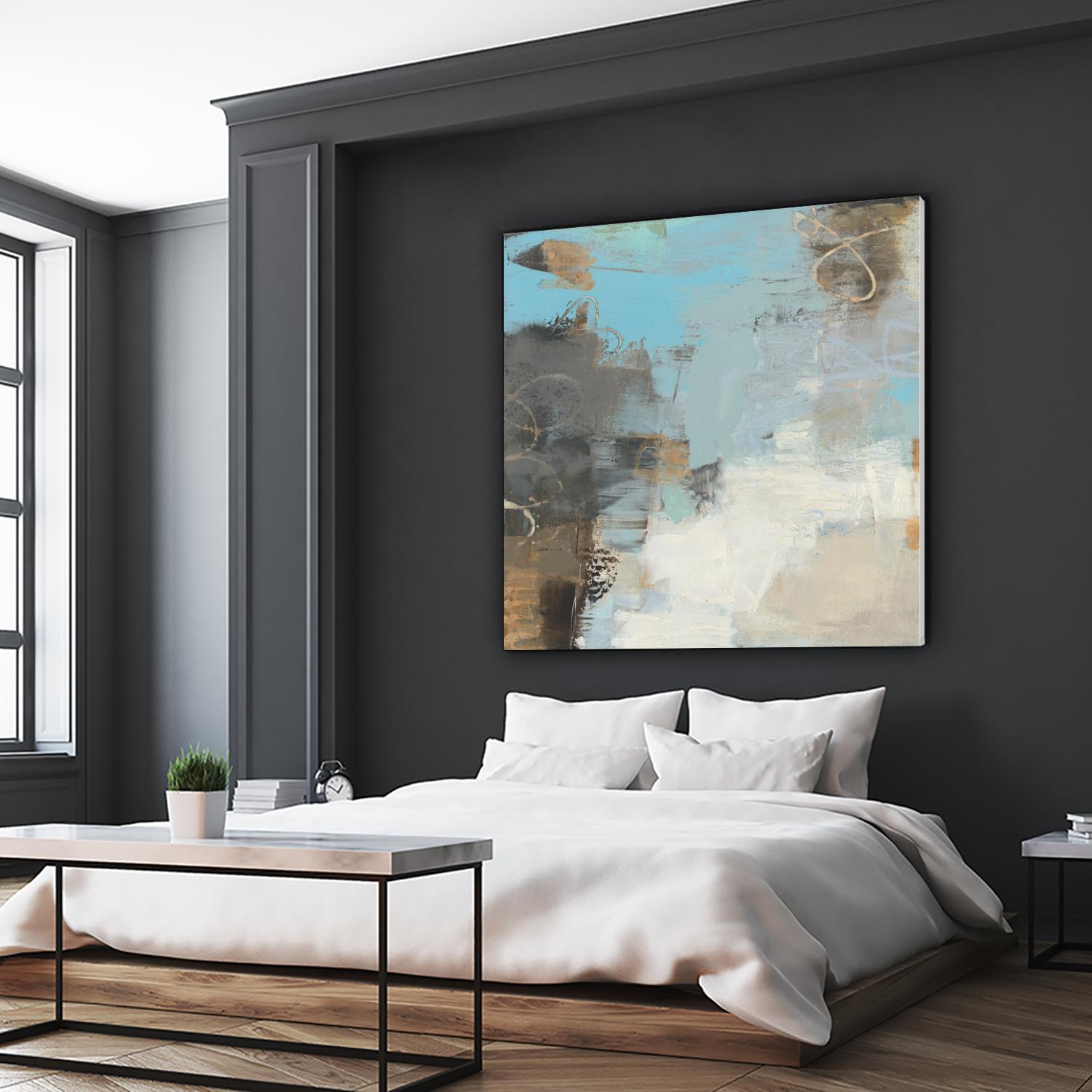 Printed Thither II by Sue Jachimiec on GIANT ART - gold abstract