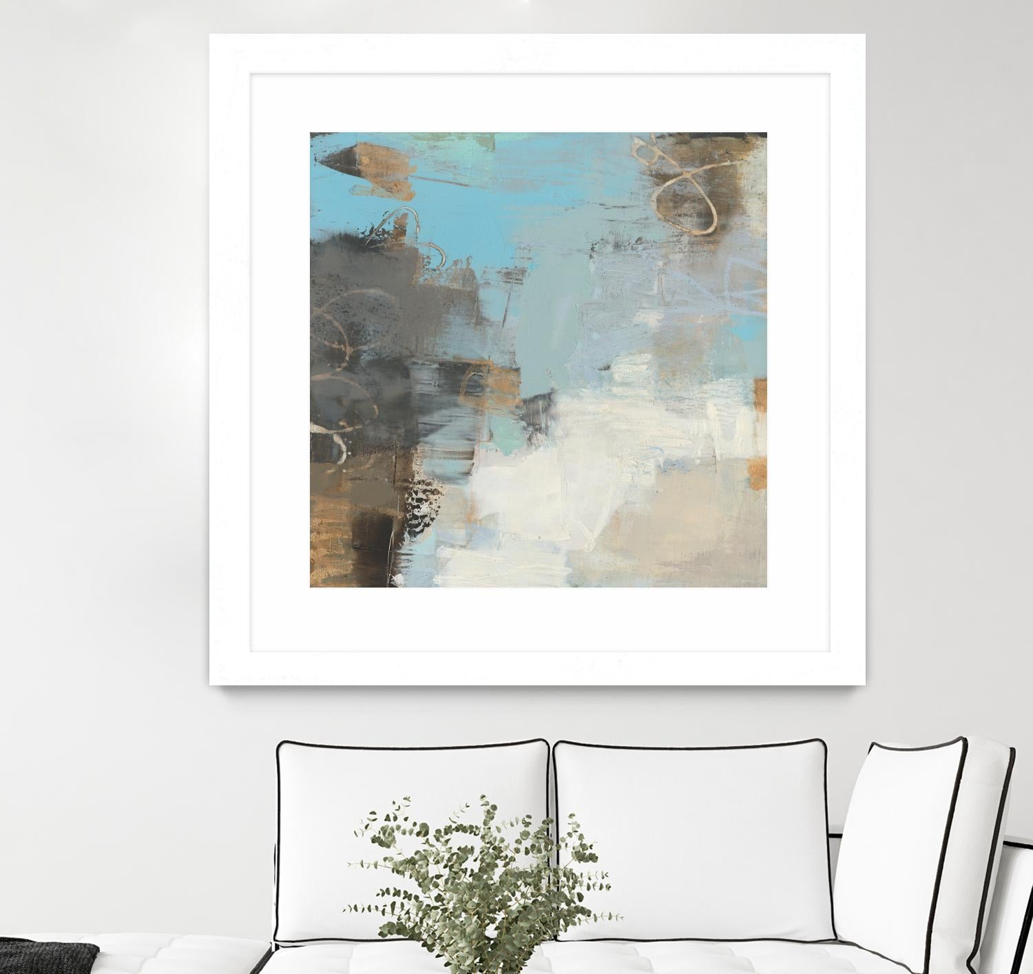 Printed Thither II by Sue Jachimiec on GIANT ART - gold abstract