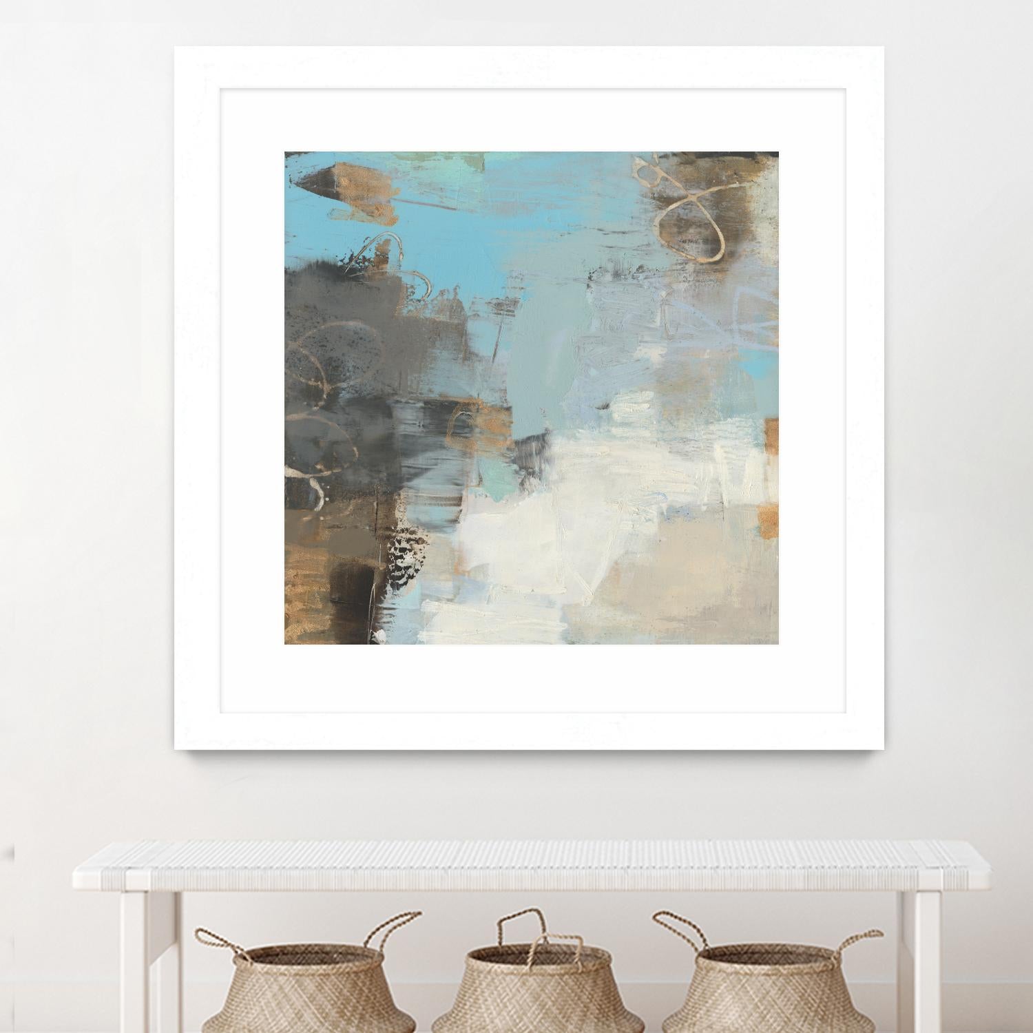 Printed Thither II by Sue Jachimiec on GIANT ART - gold abstract