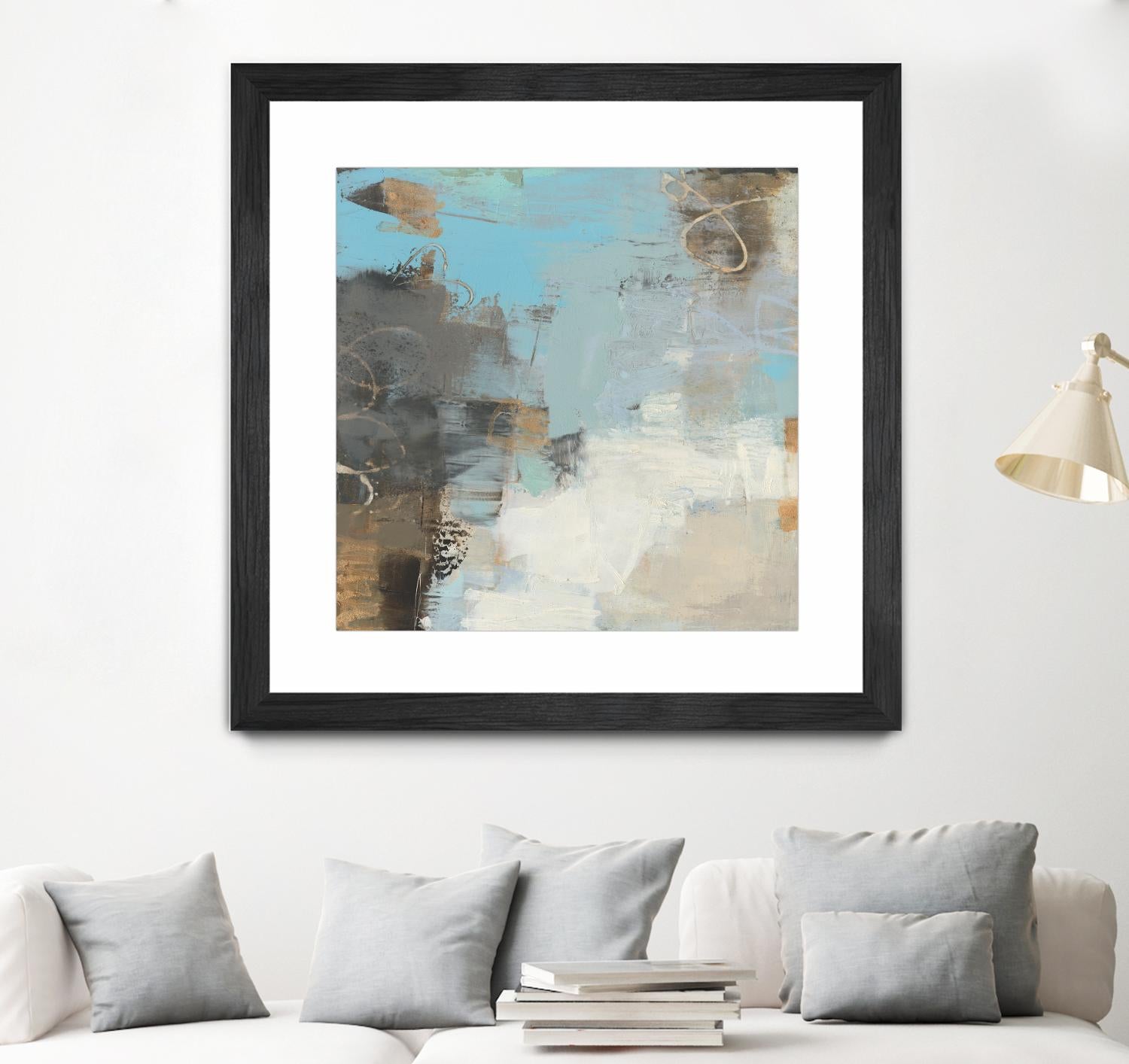 Printed Thither II by Sue Jachimiec on GIANT ART - gold abstract