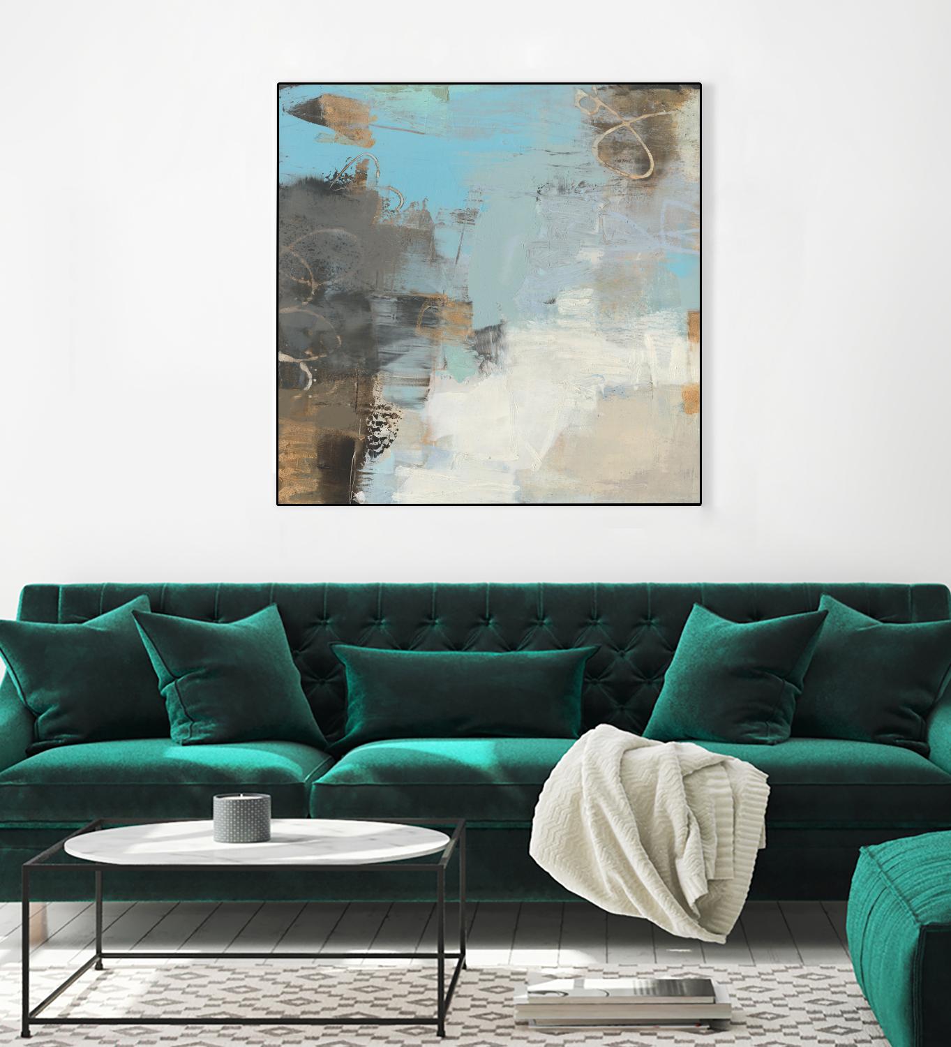 Printed Thither II by Sue Jachimiec on GIANT ART - gold abstract