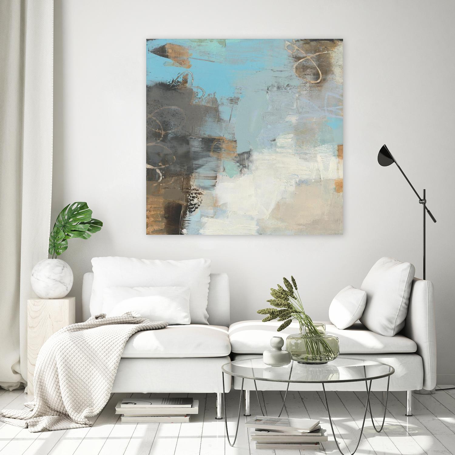 Printed Thither II by Sue Jachimiec on GIANT ART - gold abstract