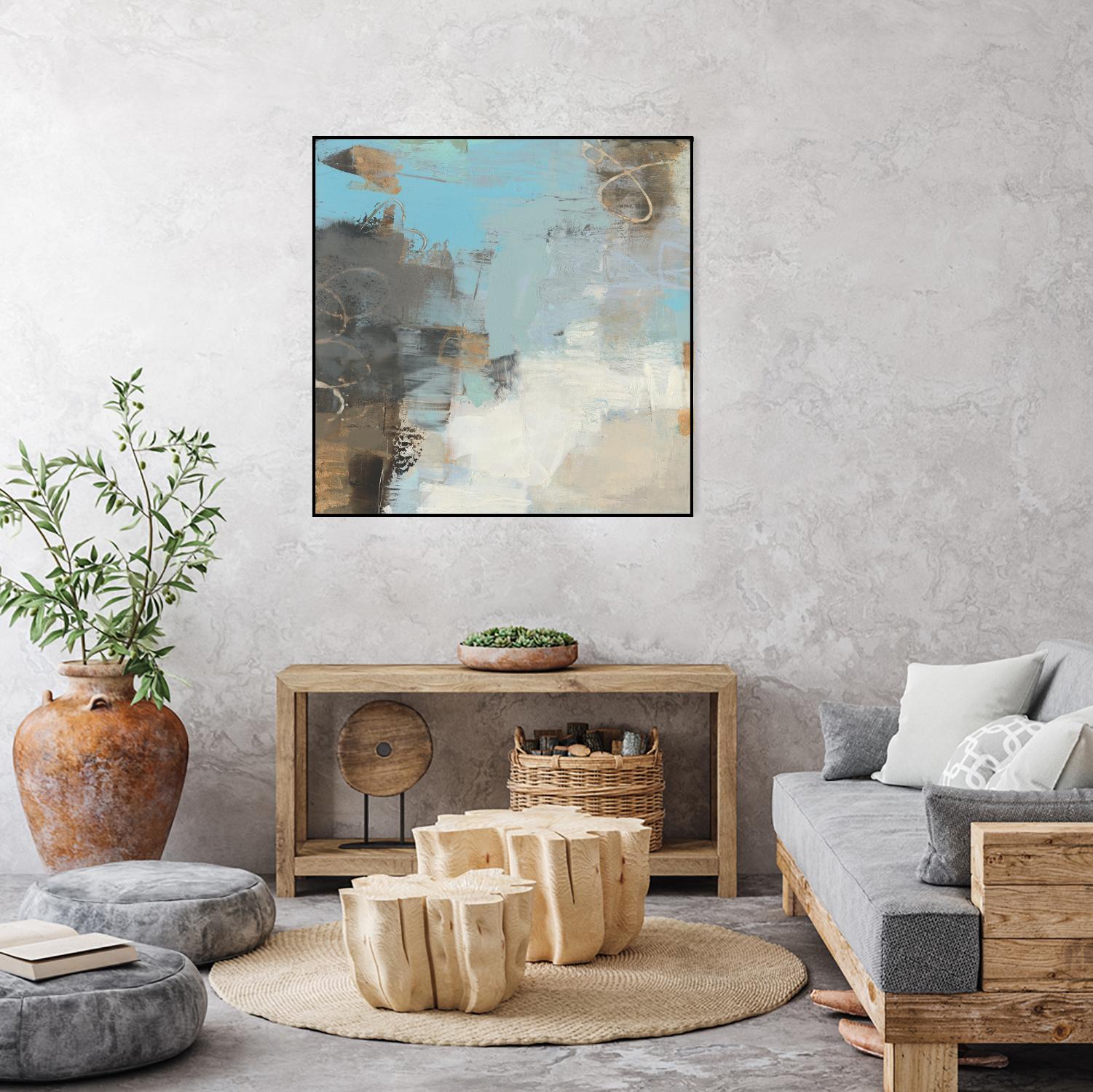 Printed Thither II by Sue Jachimiec on GIANT ART - gold abstract