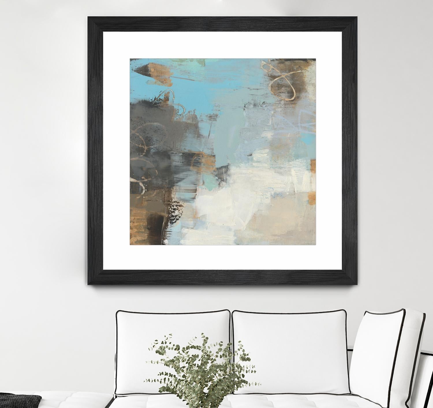 Printed Thither II by Sue Jachimiec on GIANT ART - gold abstract