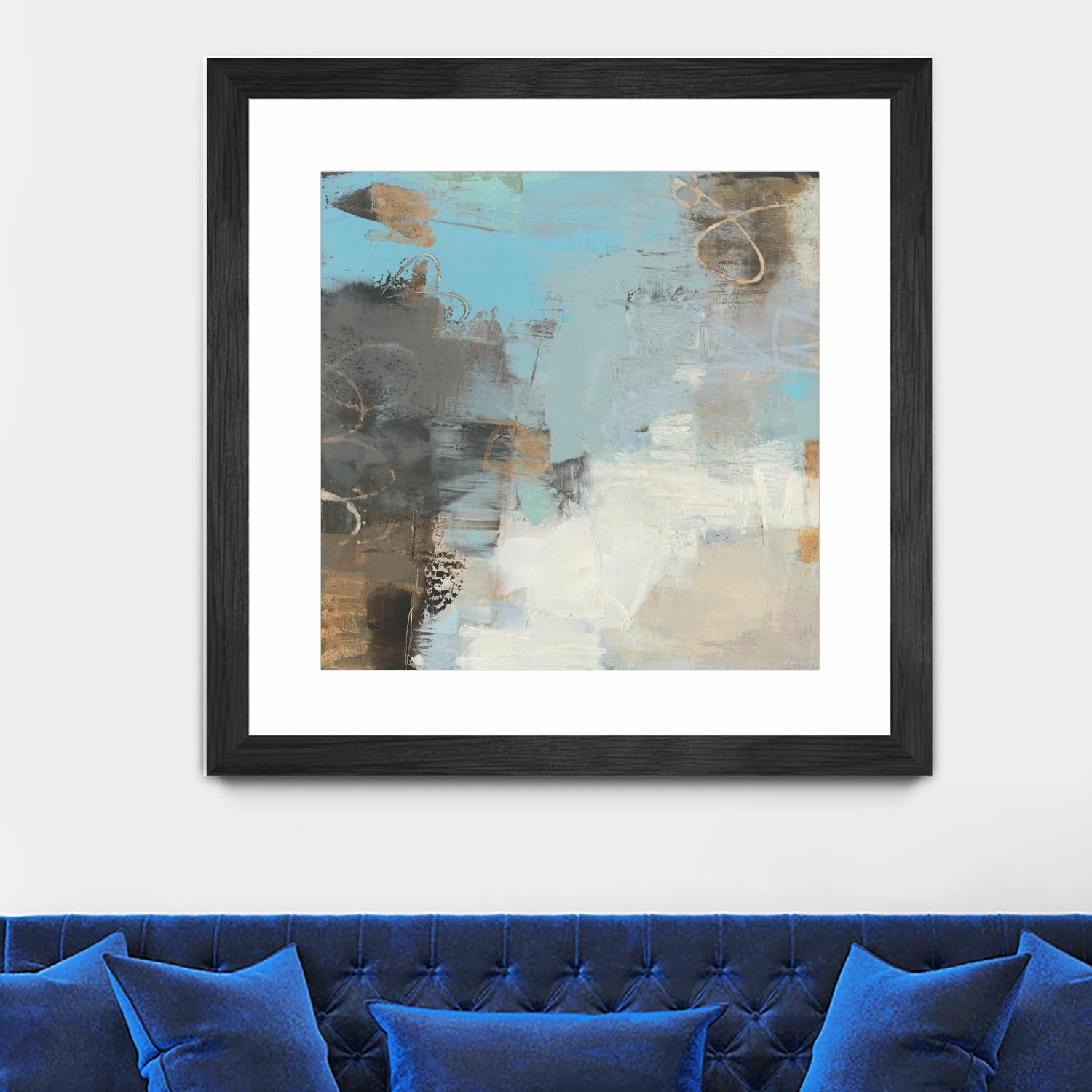 Printed Thither II by Sue Jachimiec on GIANT ART - gold abstract