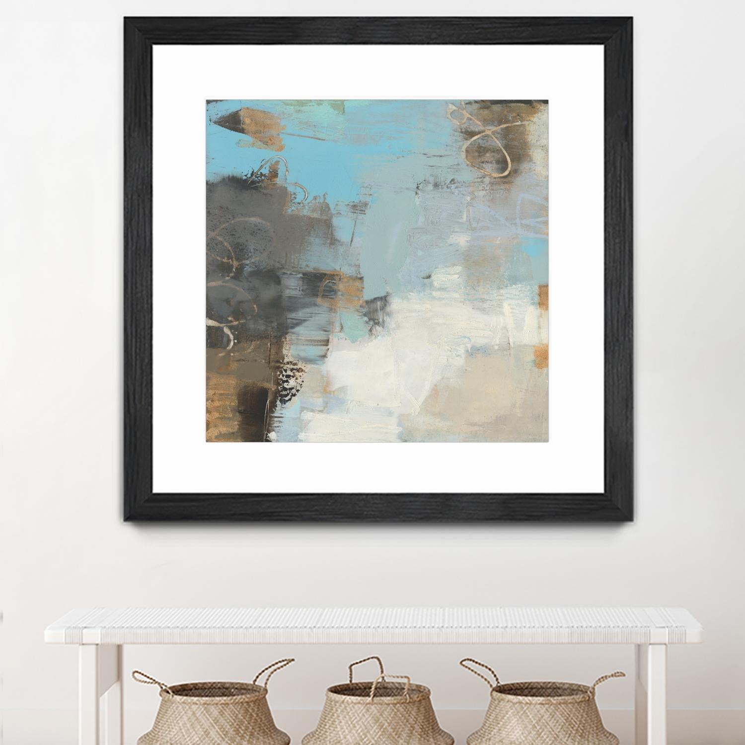 Printed Thither II by Sue Jachimiec on GIANT ART - gold abstract