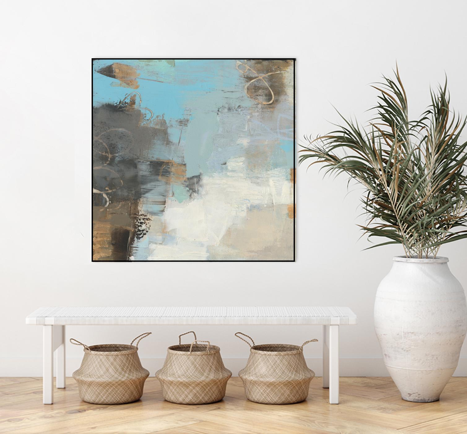 Printed Thither II by Sue Jachimiec on GIANT ART - gold abstract