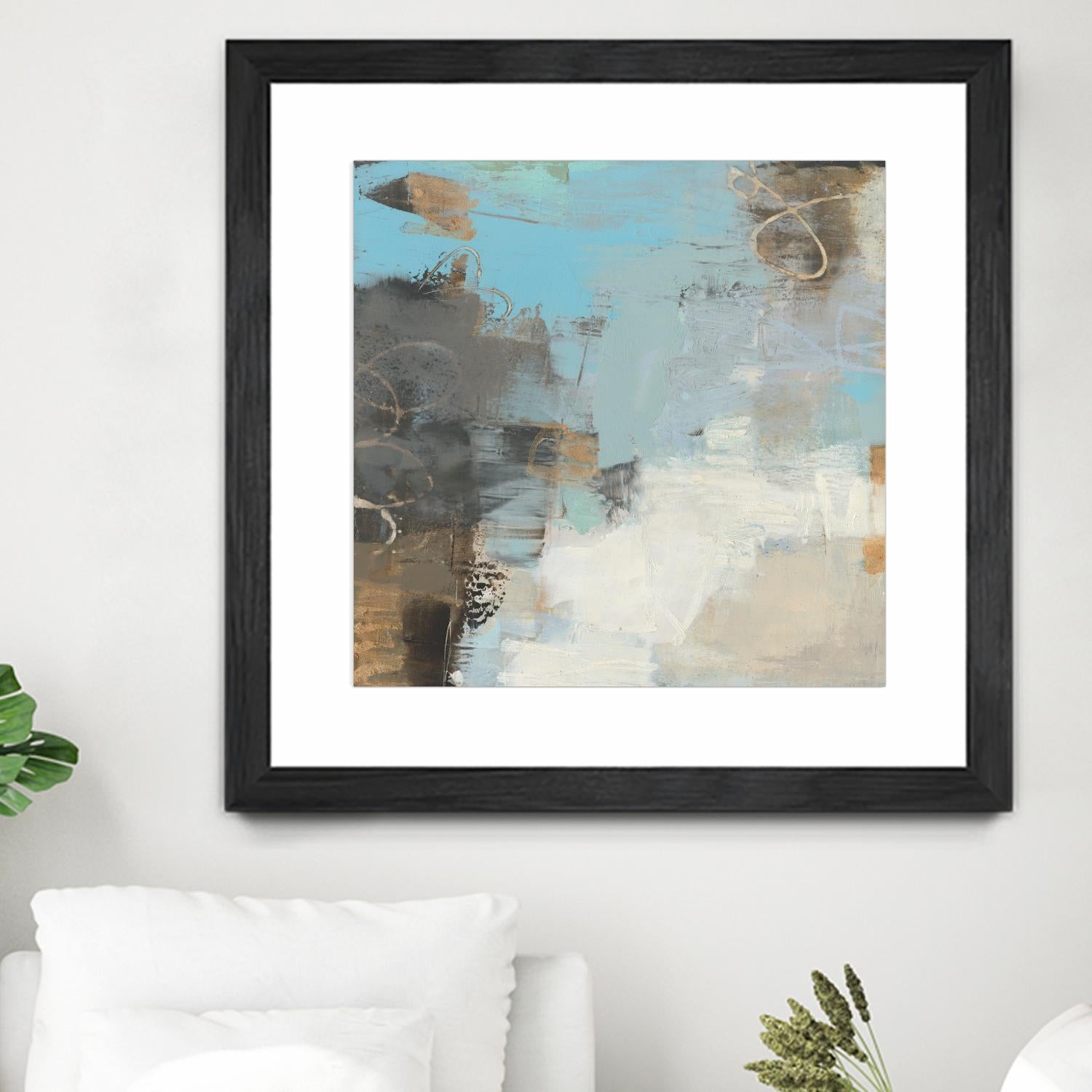 Printed Thither II by Sue Jachimiec on GIANT ART - gold abstract