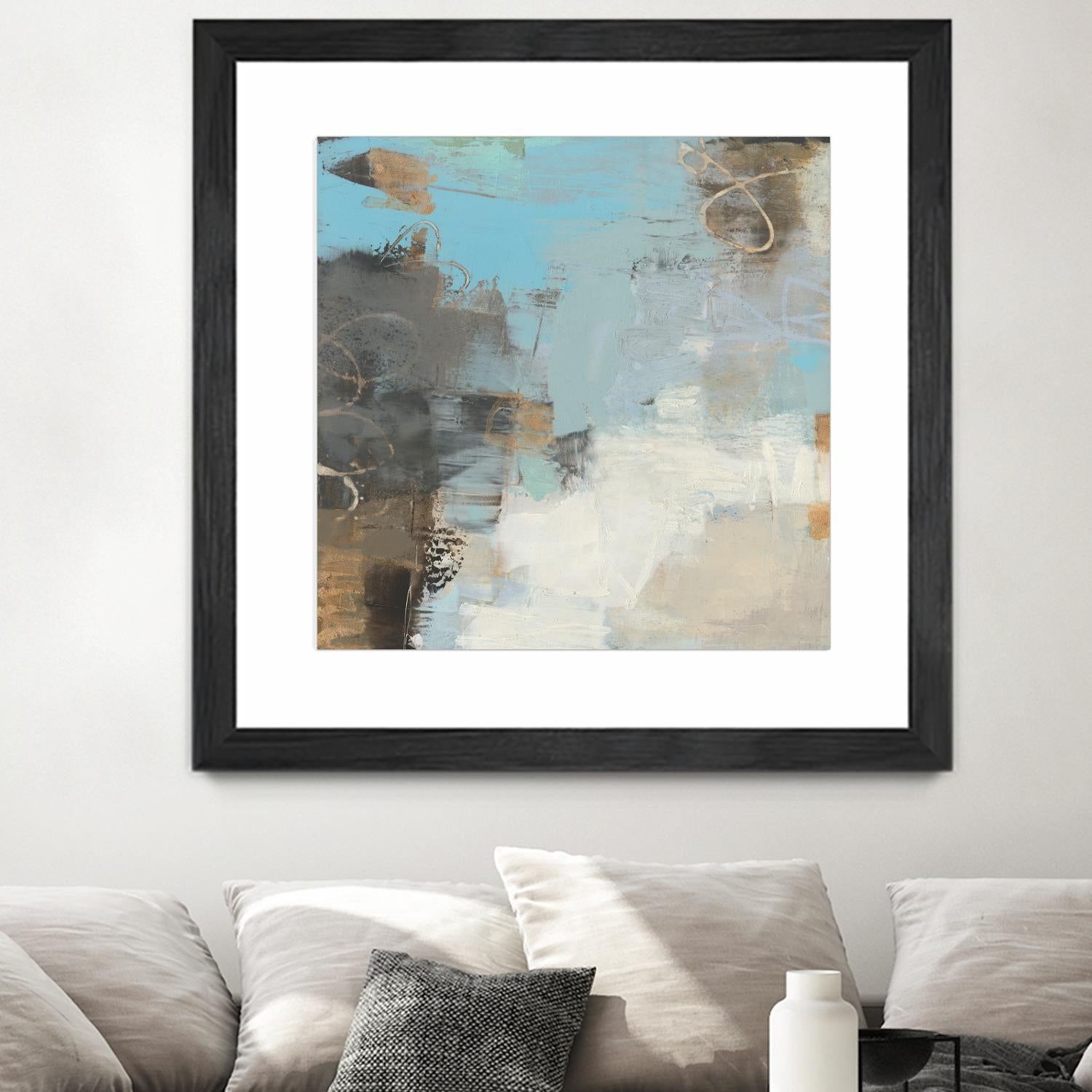 Printed Thither II by Sue Jachimiec on GIANT ART - gold abstract