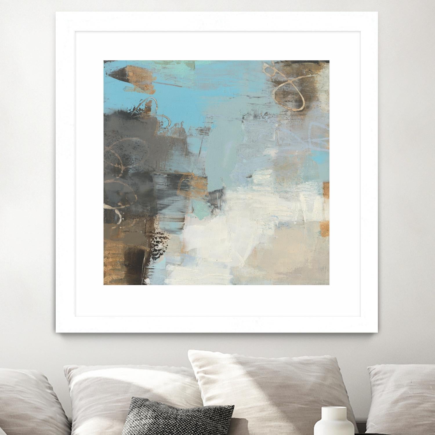 Printed Thither II by Sue Jachimiec on GIANT ART - gold abstract