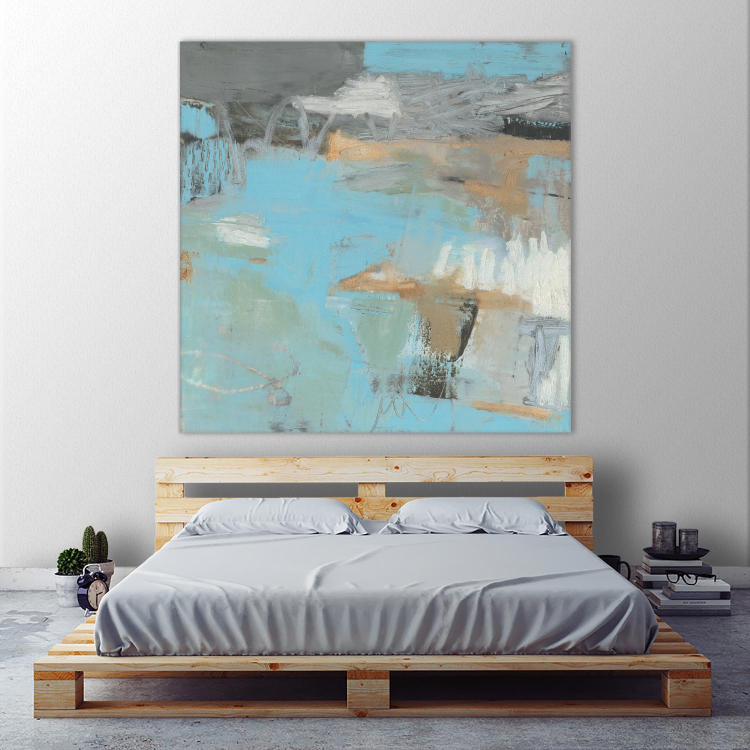 Printed Thither III by Sue Jachimiec on GIANT ART - beige abstract