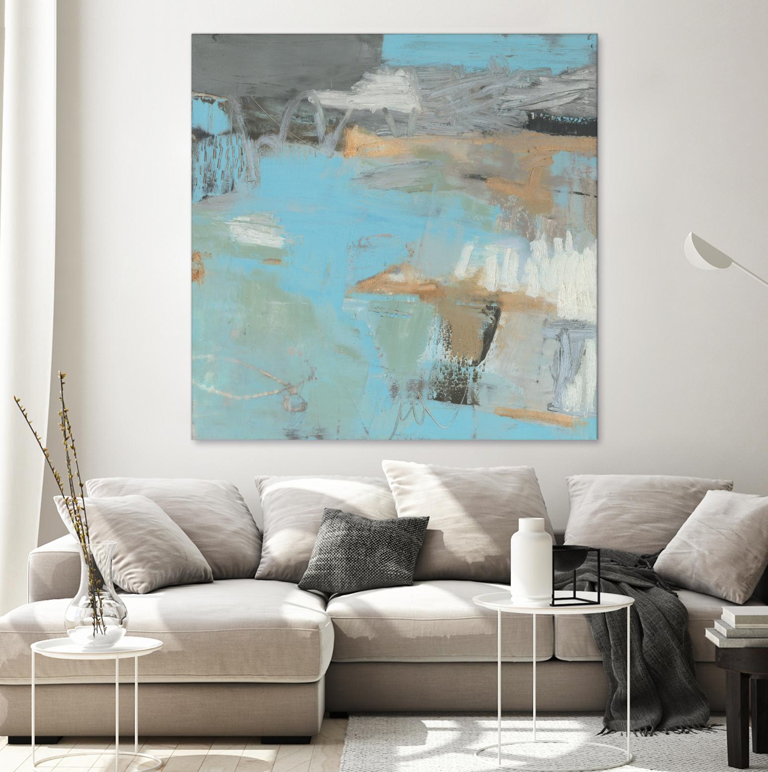 Printed Thither III by Sue Jachimiec on GIANT ART - beige abstract