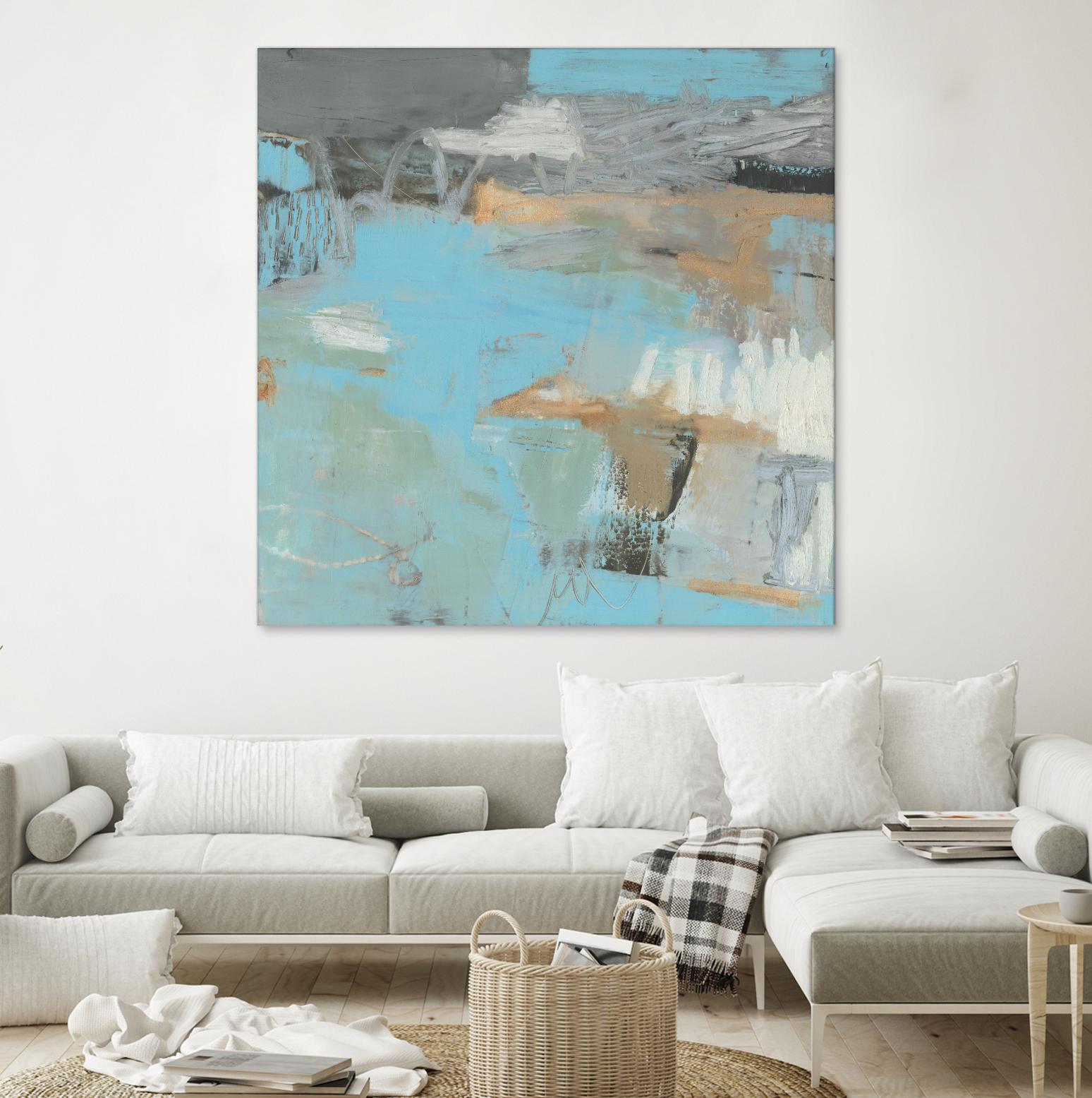 Printed Thither III by Sue Jachimiec on GIANT ART - beige abstract