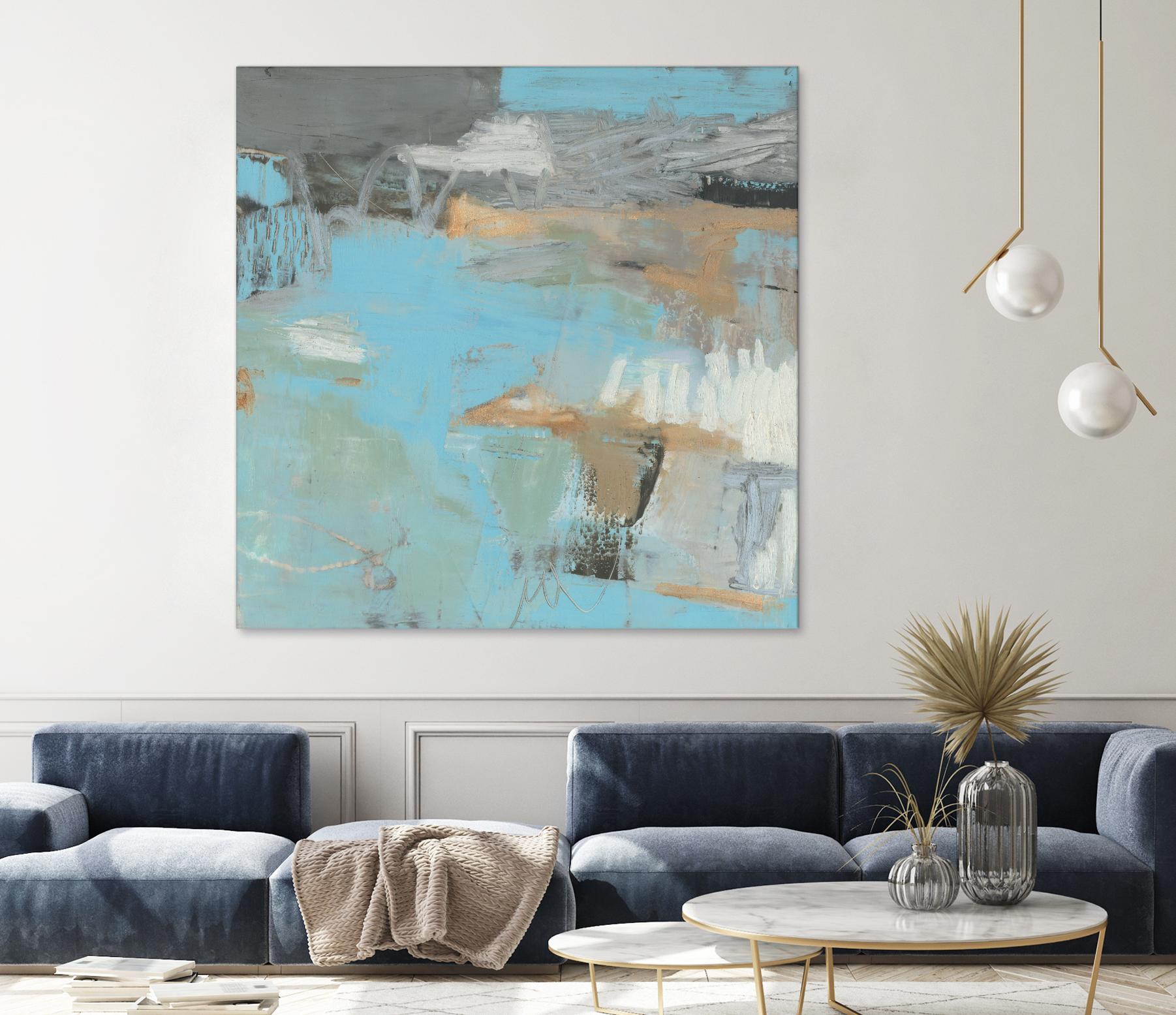 Printed Thither III by Sue Jachimiec on GIANT ART - beige abstract