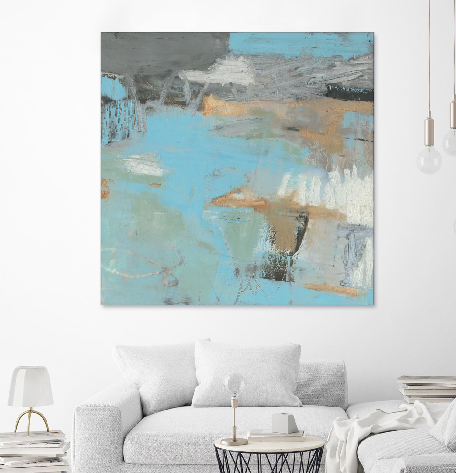 Printed Thither III by Sue Jachimiec on GIANT ART - beige abstract