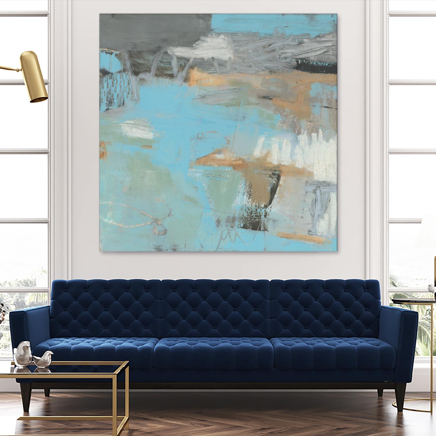 Printed Thither III by Sue Jachimiec on GIANT ART - beige abstract