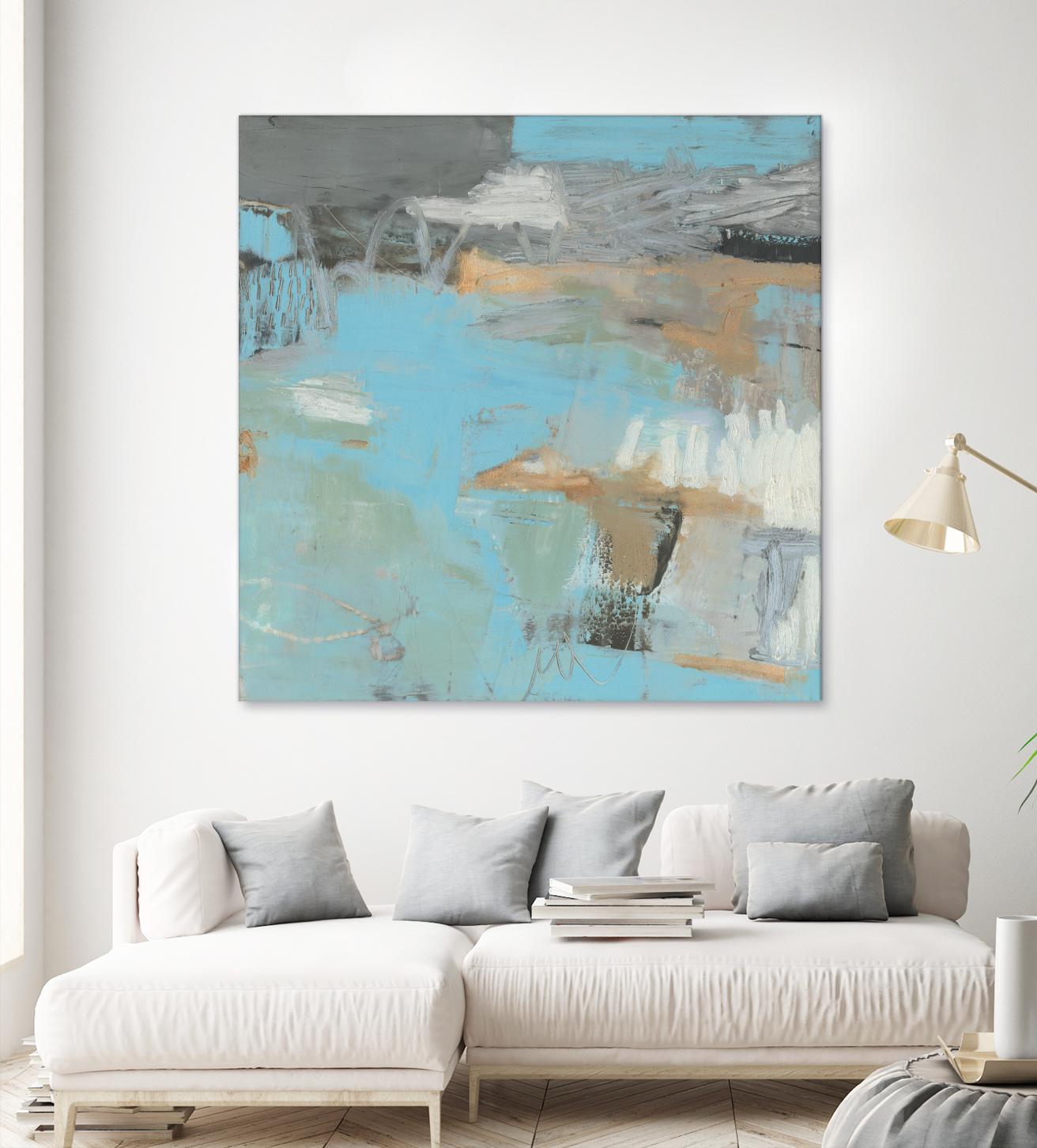 Printed Thither III by Sue Jachimiec on GIANT ART - beige abstract