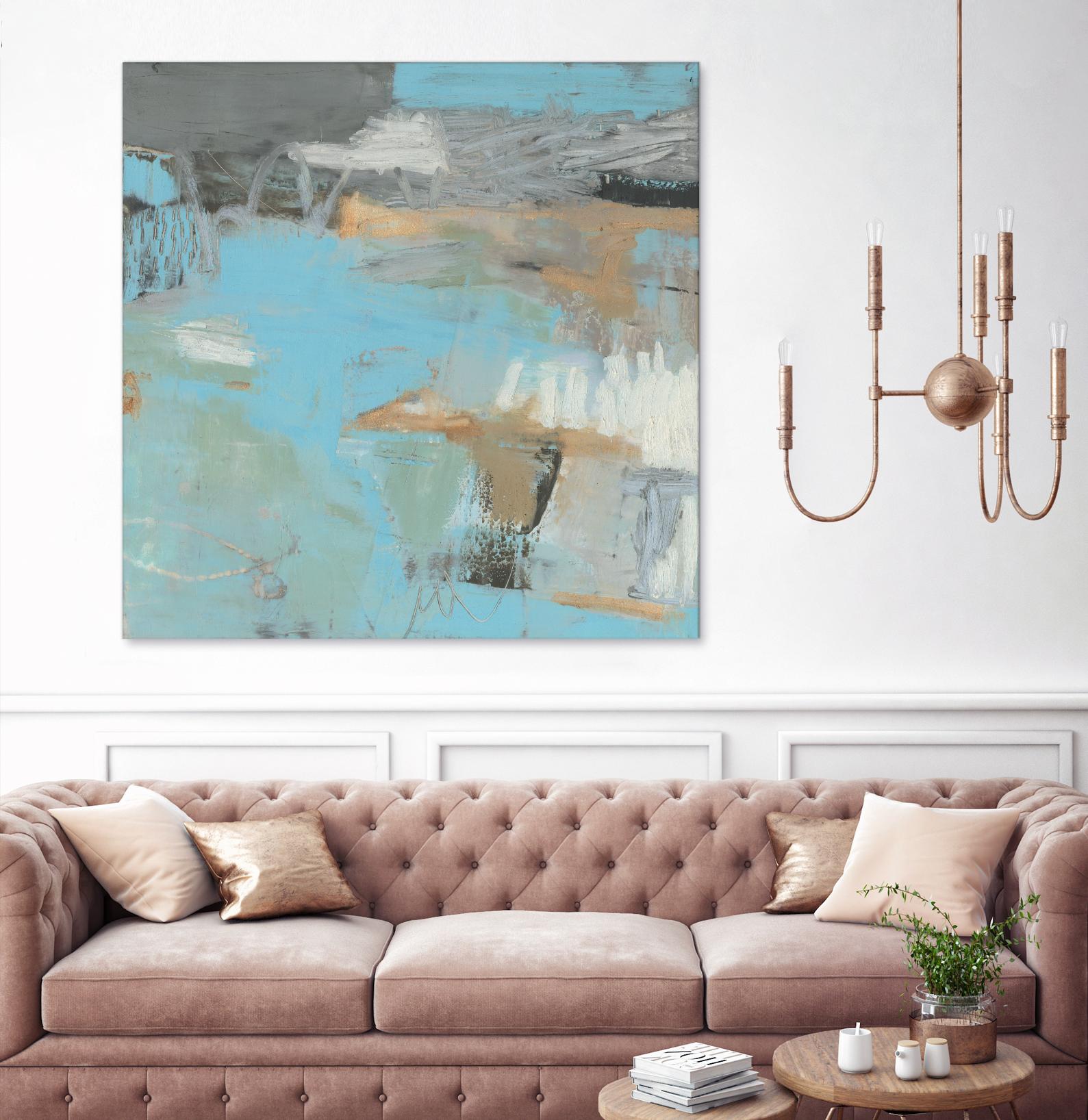 Printed Thither III by Sue Jachimiec on GIANT ART - beige abstract