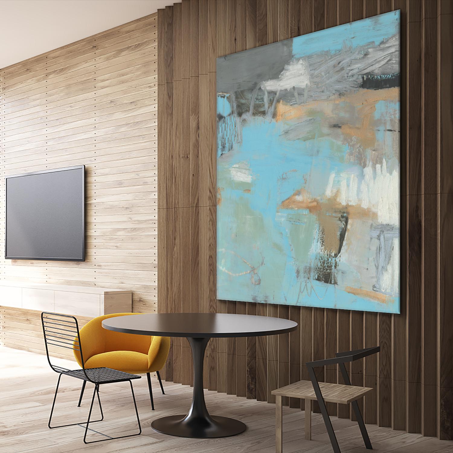 Printed Thither III by Sue Jachimiec on GIANT ART - beige abstract