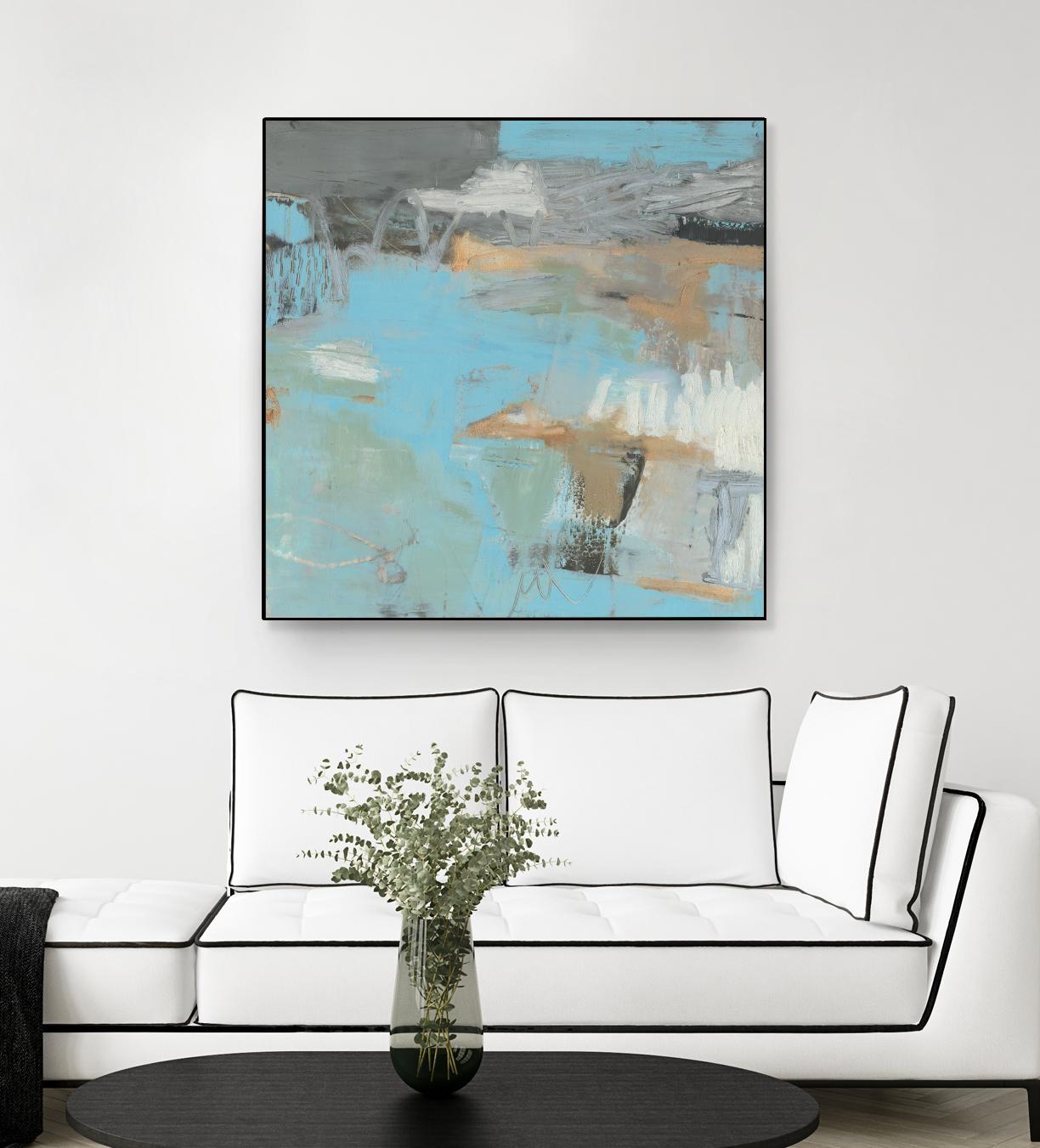 Printed Thither III by Sue Jachimiec on GIANT ART - beige abstract