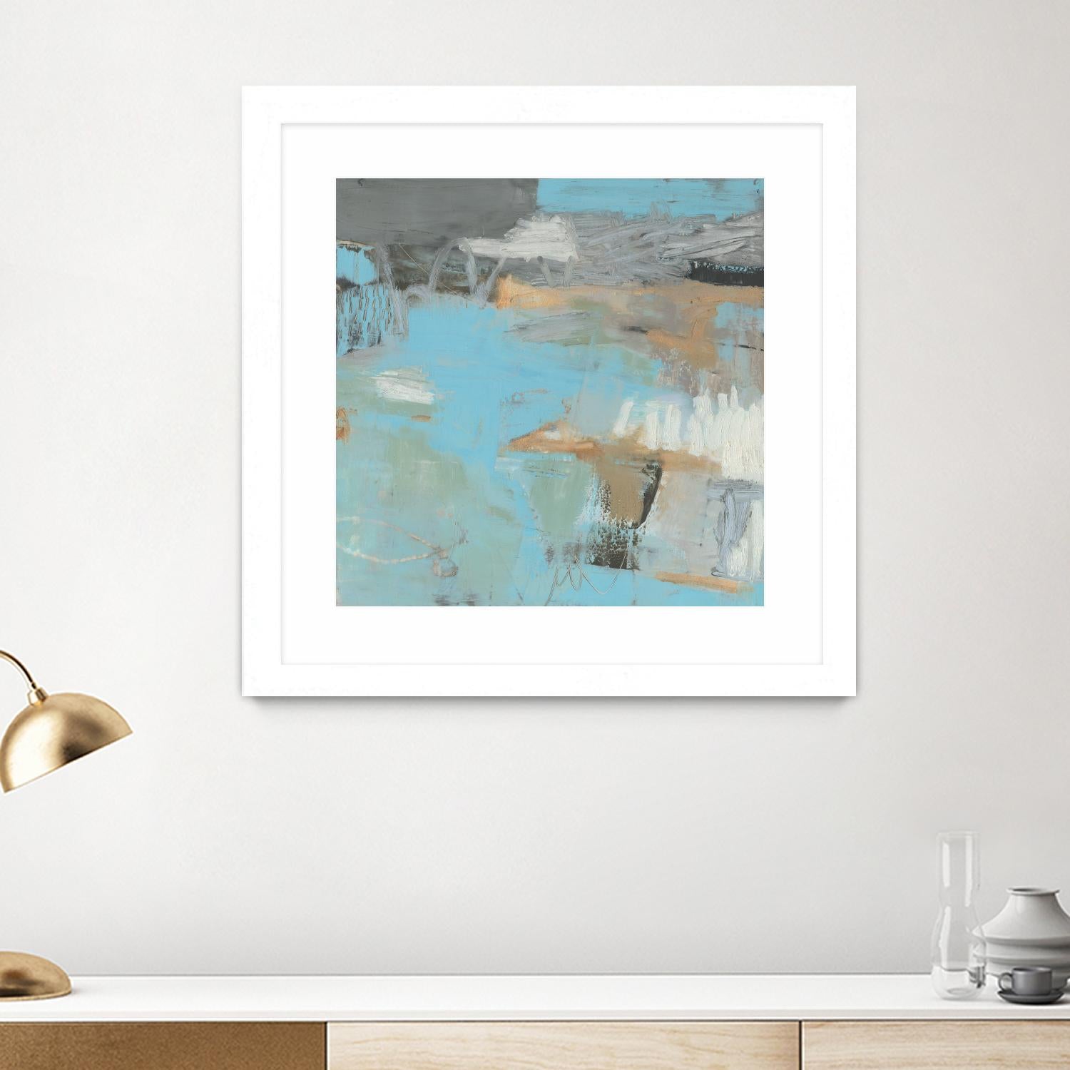 Printed Thither III by Sue Jachimiec on GIANT ART - beige abstract