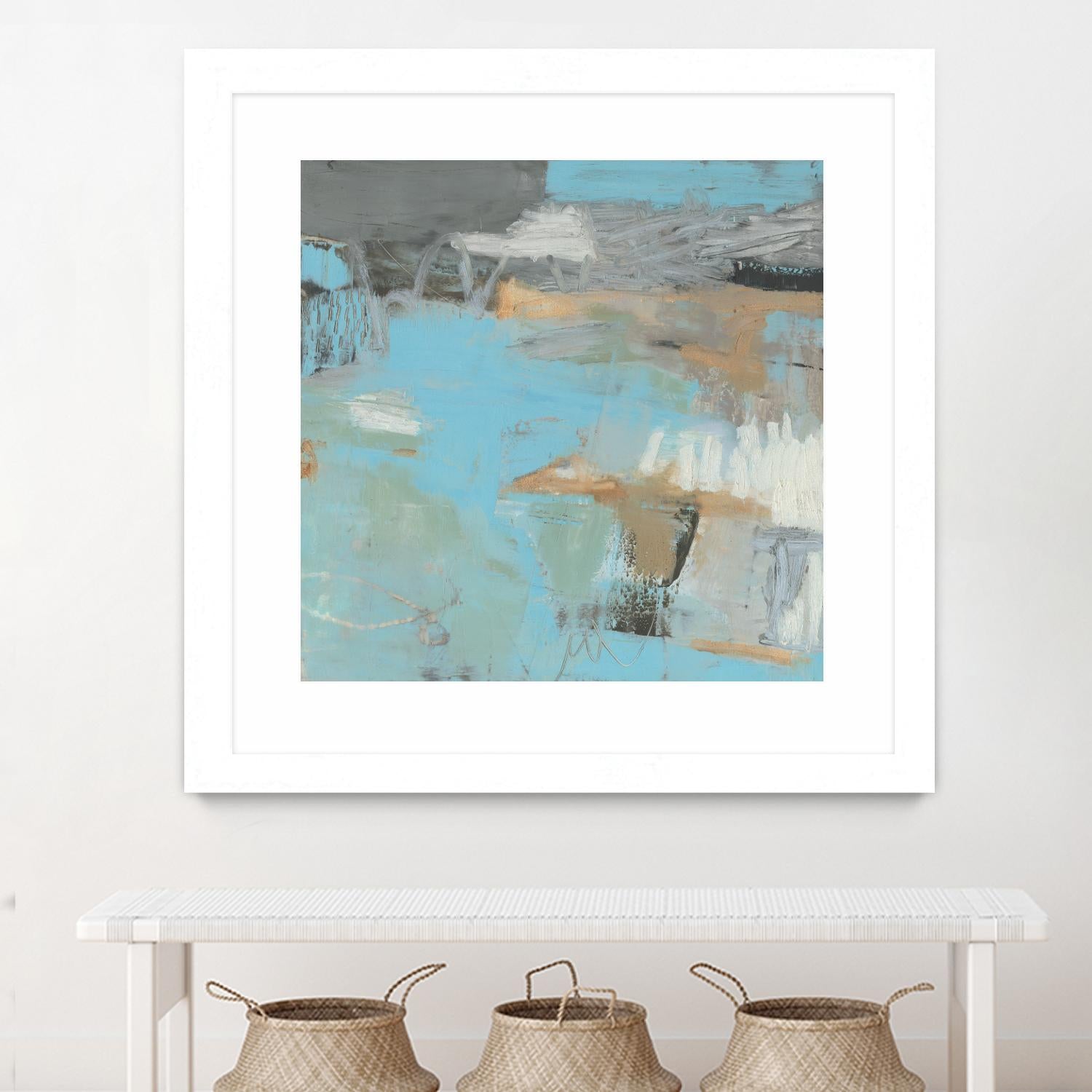Printed Thither III by Sue Jachimiec on GIANT ART - beige abstract