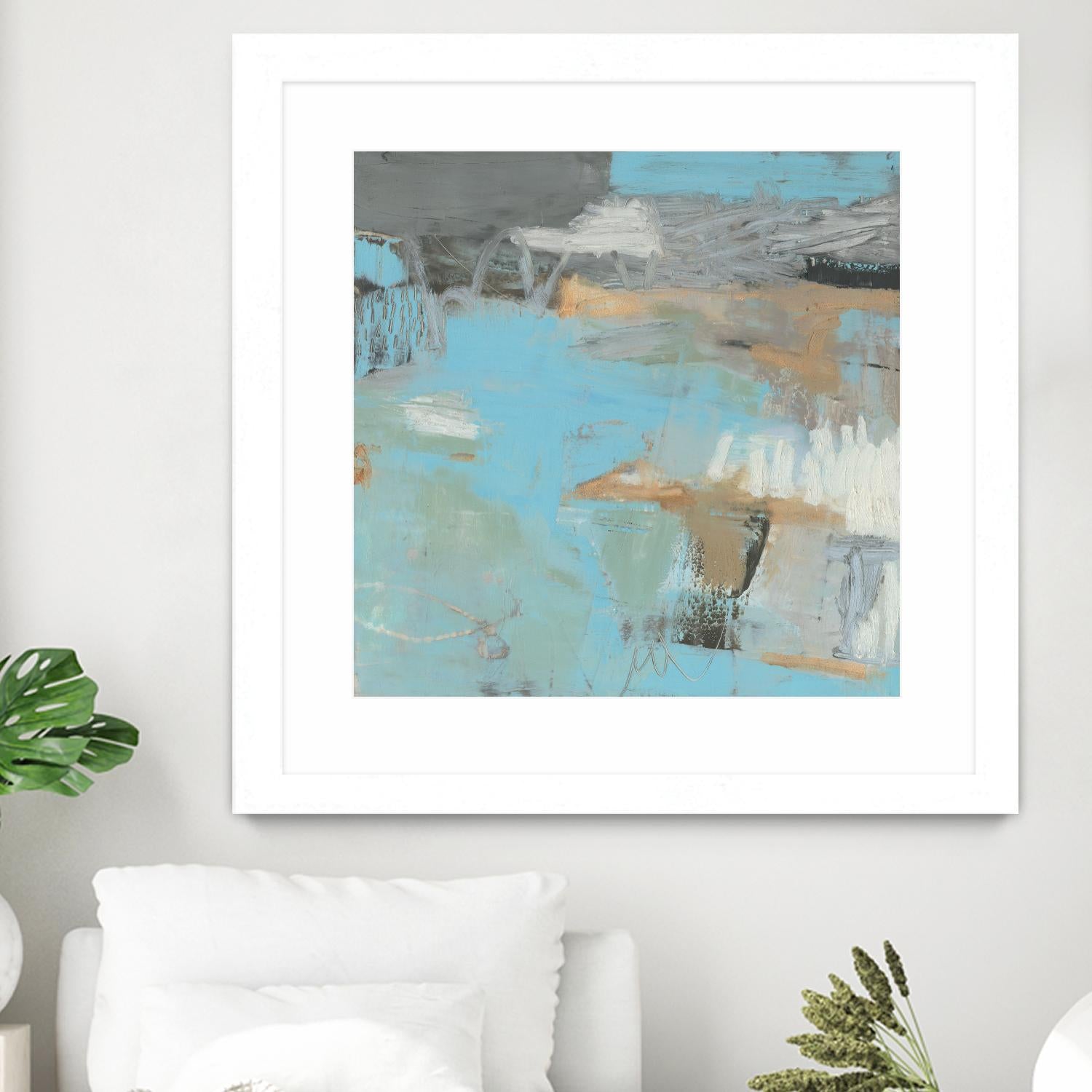 Printed Thither III by Sue Jachimiec on GIANT ART - beige abstract