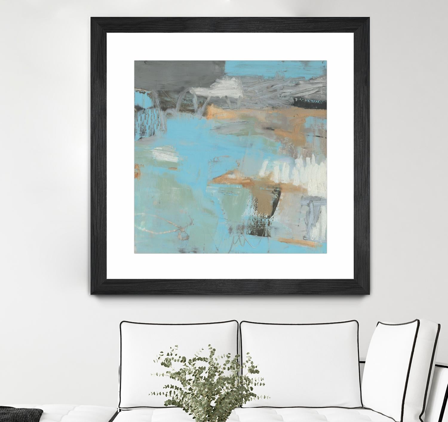 Printed Thither III by Sue Jachimiec on GIANT ART - beige abstract