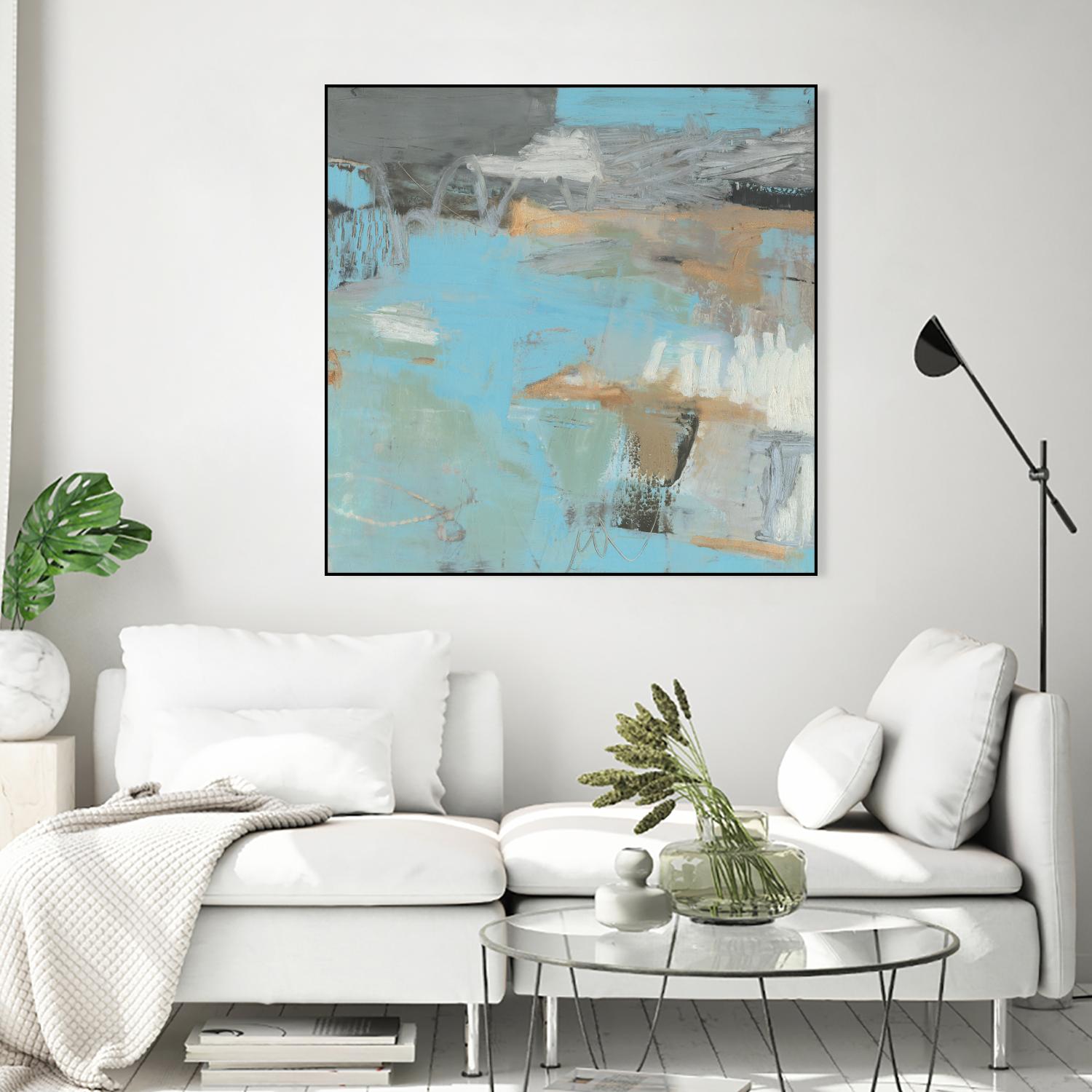Printed Thither III by Sue Jachimiec on GIANT ART - beige abstract