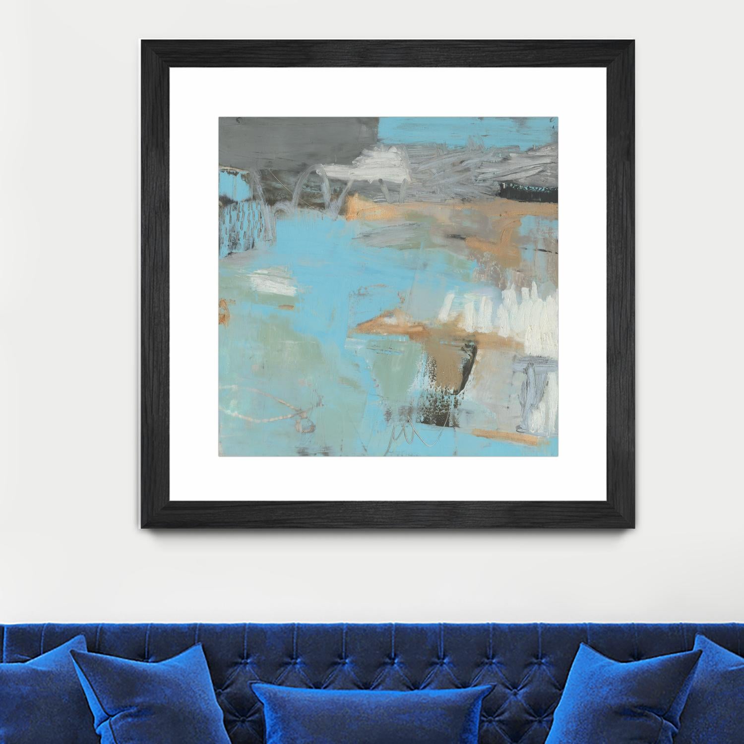 Printed Thither III by Sue Jachimiec on GIANT ART - beige abstract