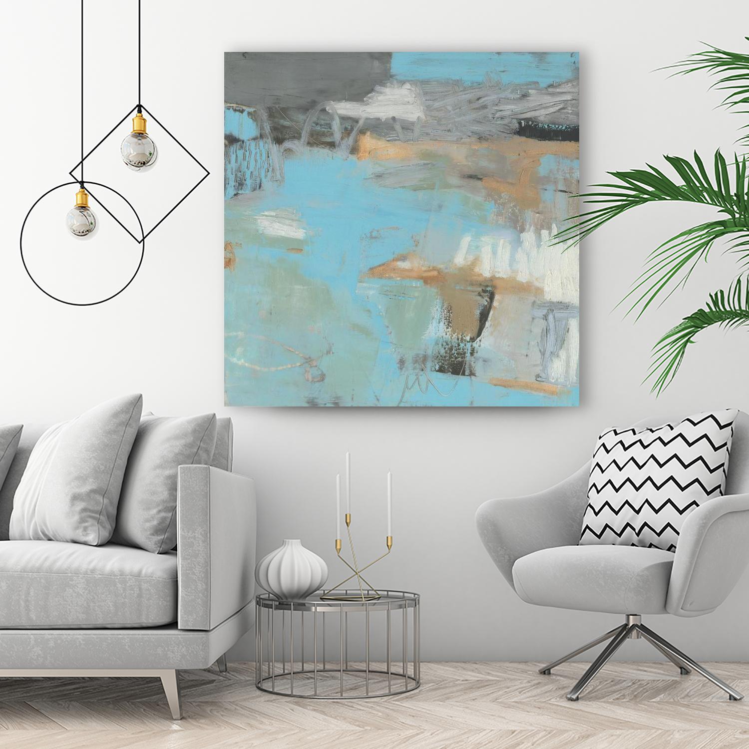 Printed Thither III by Sue Jachimiec on GIANT ART - beige abstract