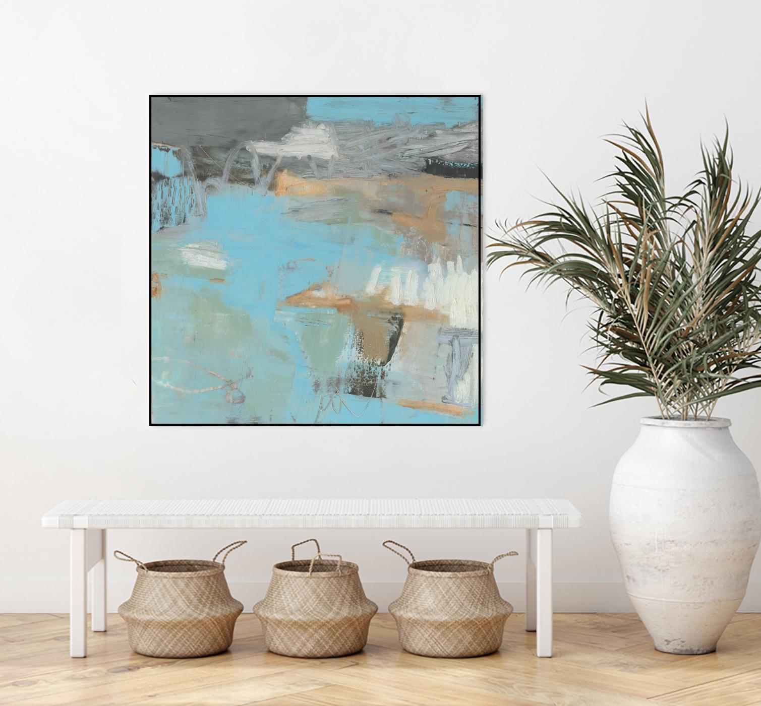 Printed Thither III by Sue Jachimiec on GIANT ART - beige abstract