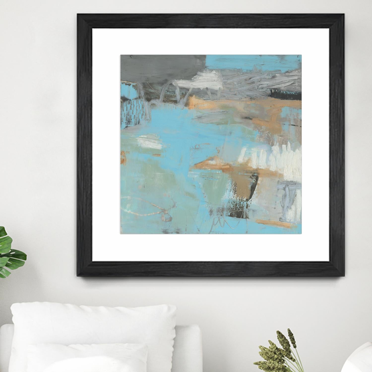 Printed Thither III by Sue Jachimiec on GIANT ART - beige abstract