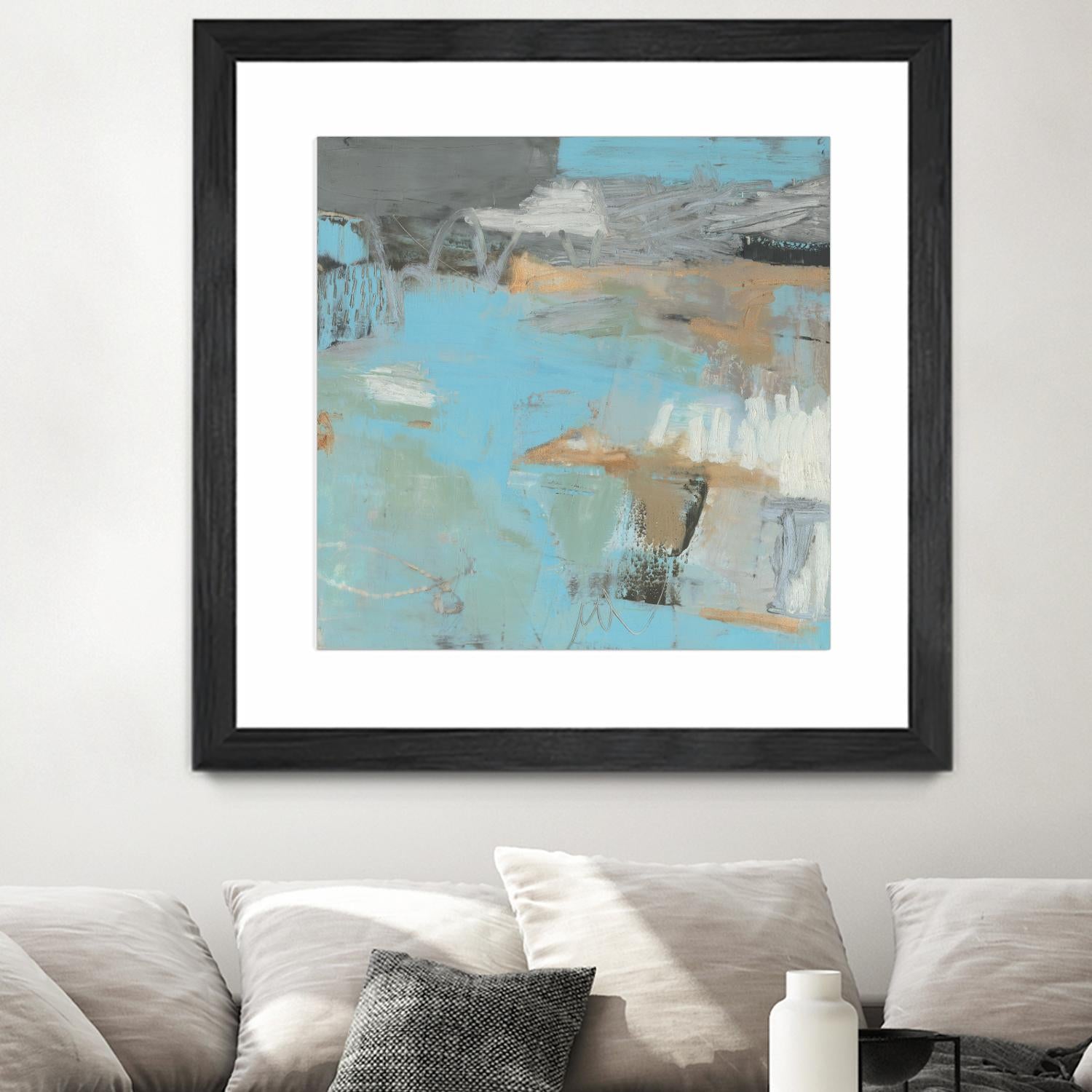 Printed Thither III by Sue Jachimiec on GIANT ART - beige abstract