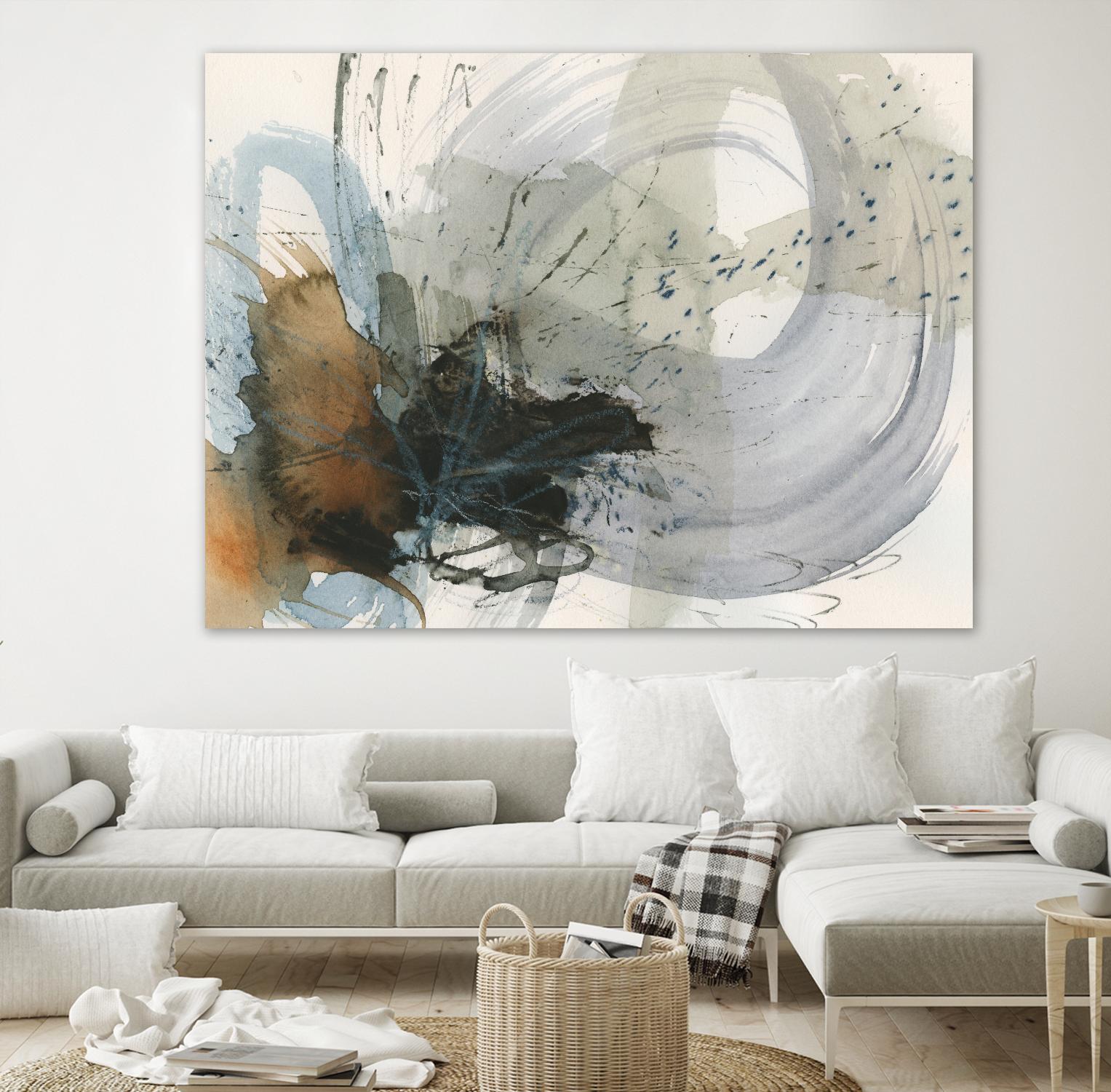 Orbital Burst II by Victoria Barnes on GIANT ART - beige abstract