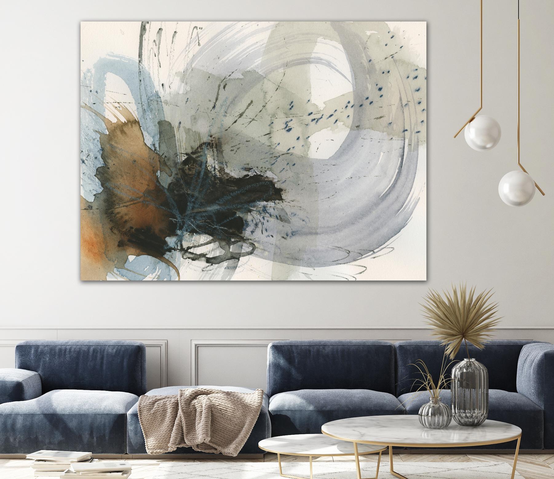 Orbital Burst II by Victoria Barnes on GIANT ART - beige abstract