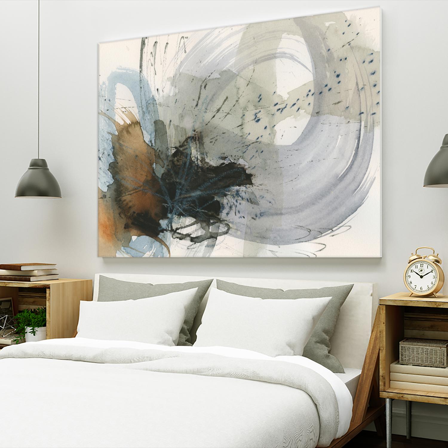 Orbital Burst II by Victoria Barnes on GIANT ART - beige abstract