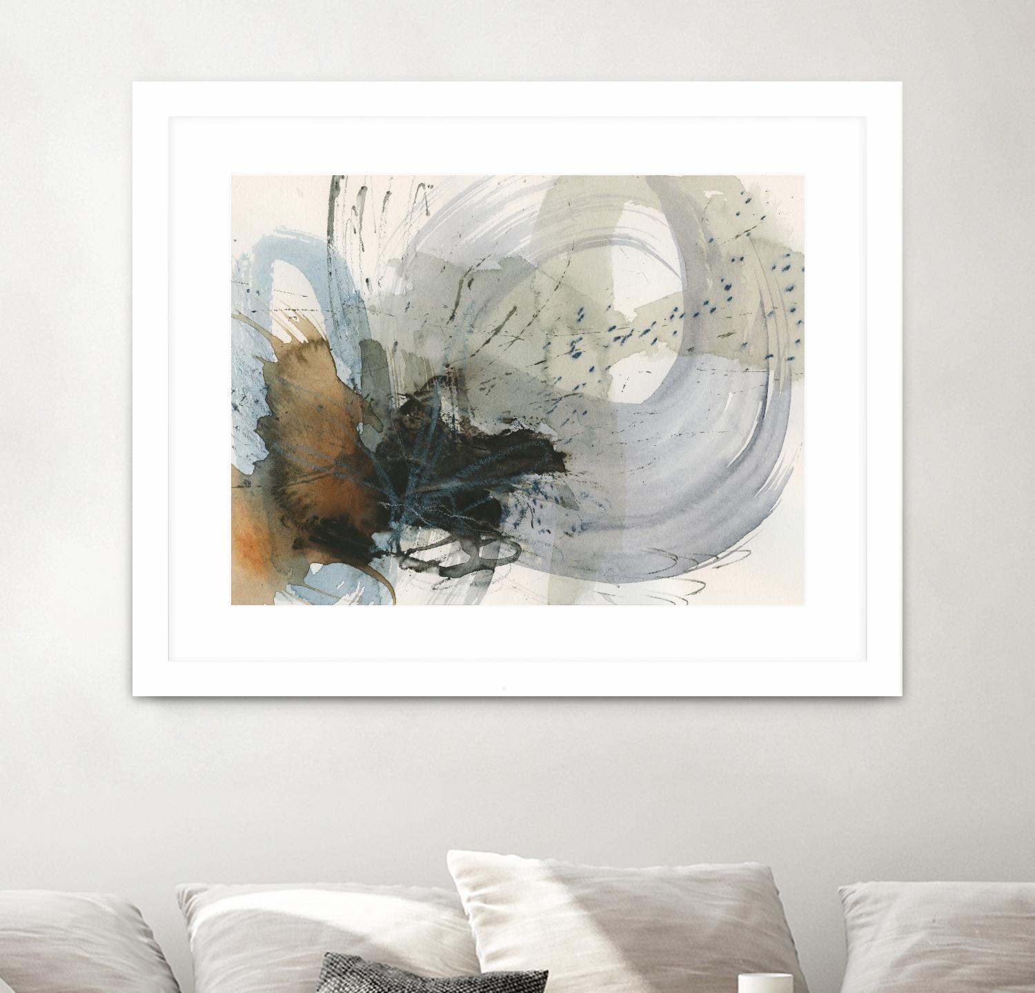 Orbital Burst II by Victoria Barnes on GIANT ART - beige abstract