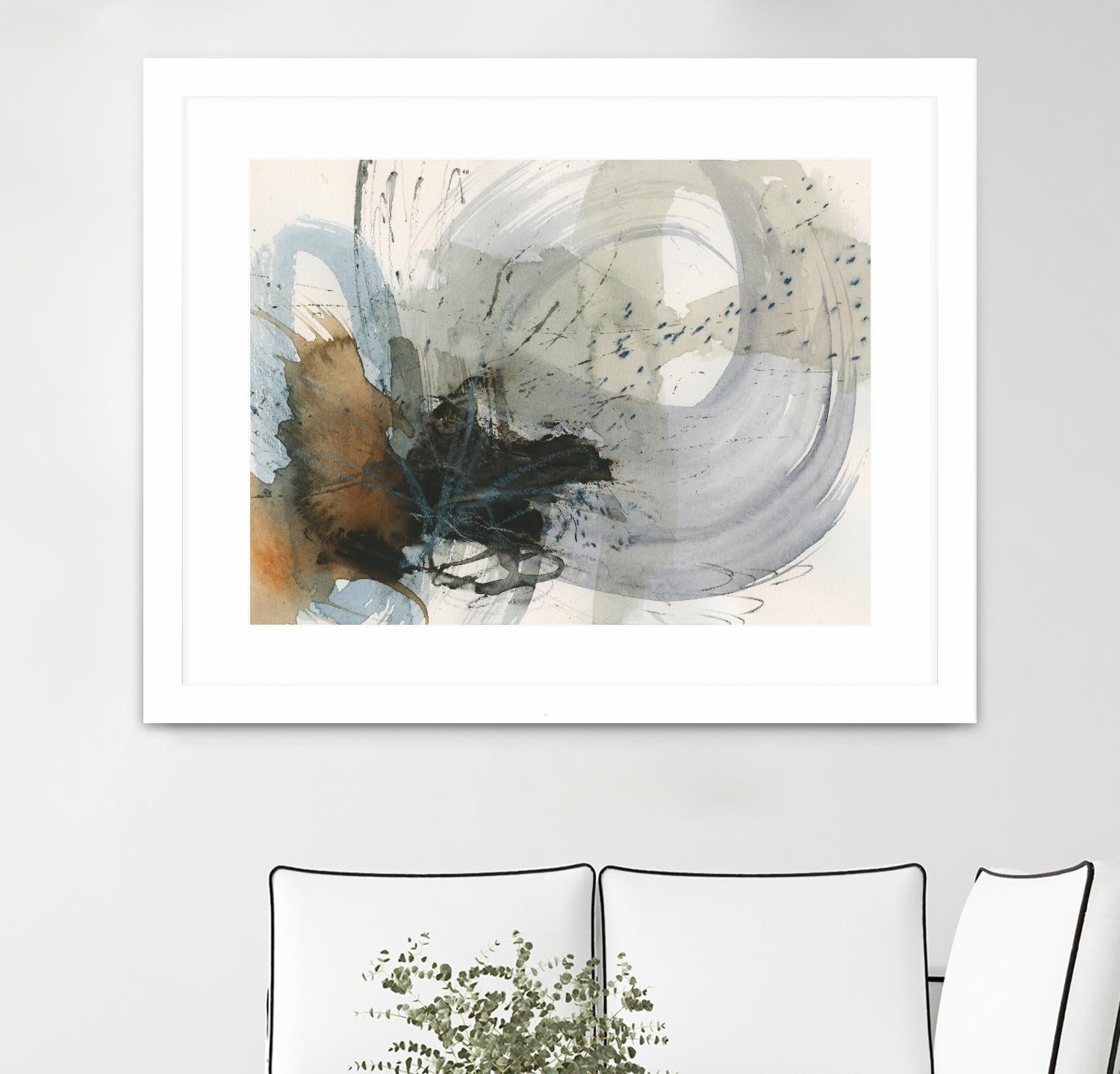 Orbital Burst II by Victoria Barnes on GIANT ART - beige abstract